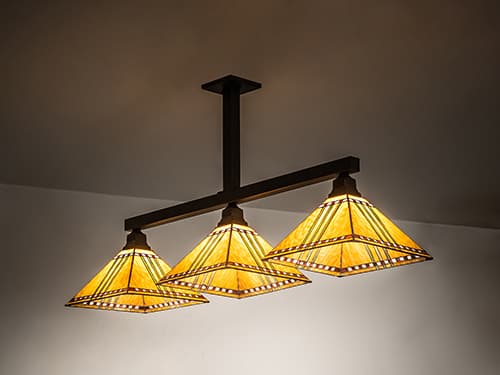 Meyda Prairie Corn 3-Light Oil Rubbed Bronze Glass Tiffany Empire Island Pendant