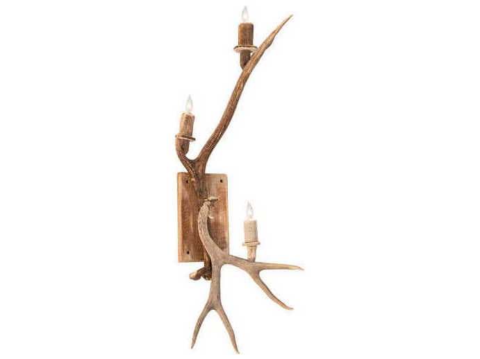 Meyda Antlers 3-Light Naturally Shed / Sun Bleached Wall Sconce