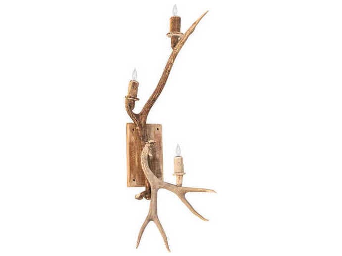 Meyda Antlers 3-Light Naturally Shed / Sun Bleached Wall Sconce