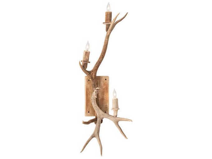 Meyda Antlers 3-Light Naturally Shed / Sun Bleached Wall Sconce