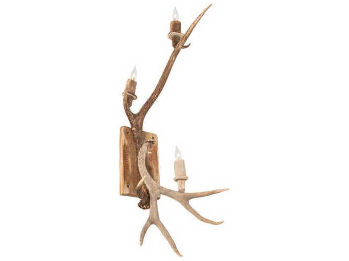 Meyda Antlers 3-Light Naturally Shed / Sun Bleached Wall Sconce