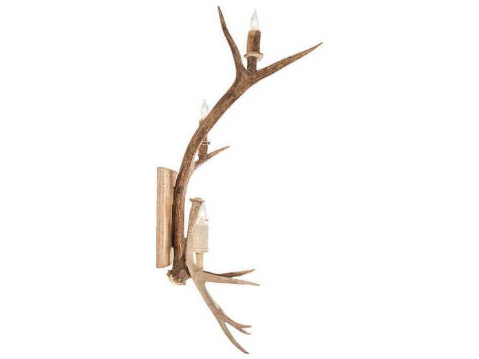 Meyda Antlers 3-Light Naturally Shed / Sun Bleached Wall Sconce
