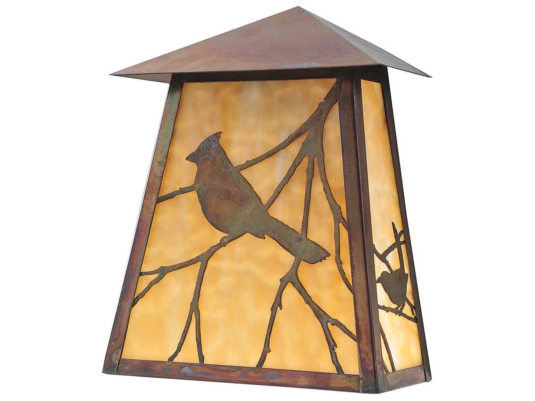 Meyda Stillwater 1-Light Vintage Copper Glass LED Wall Sconce