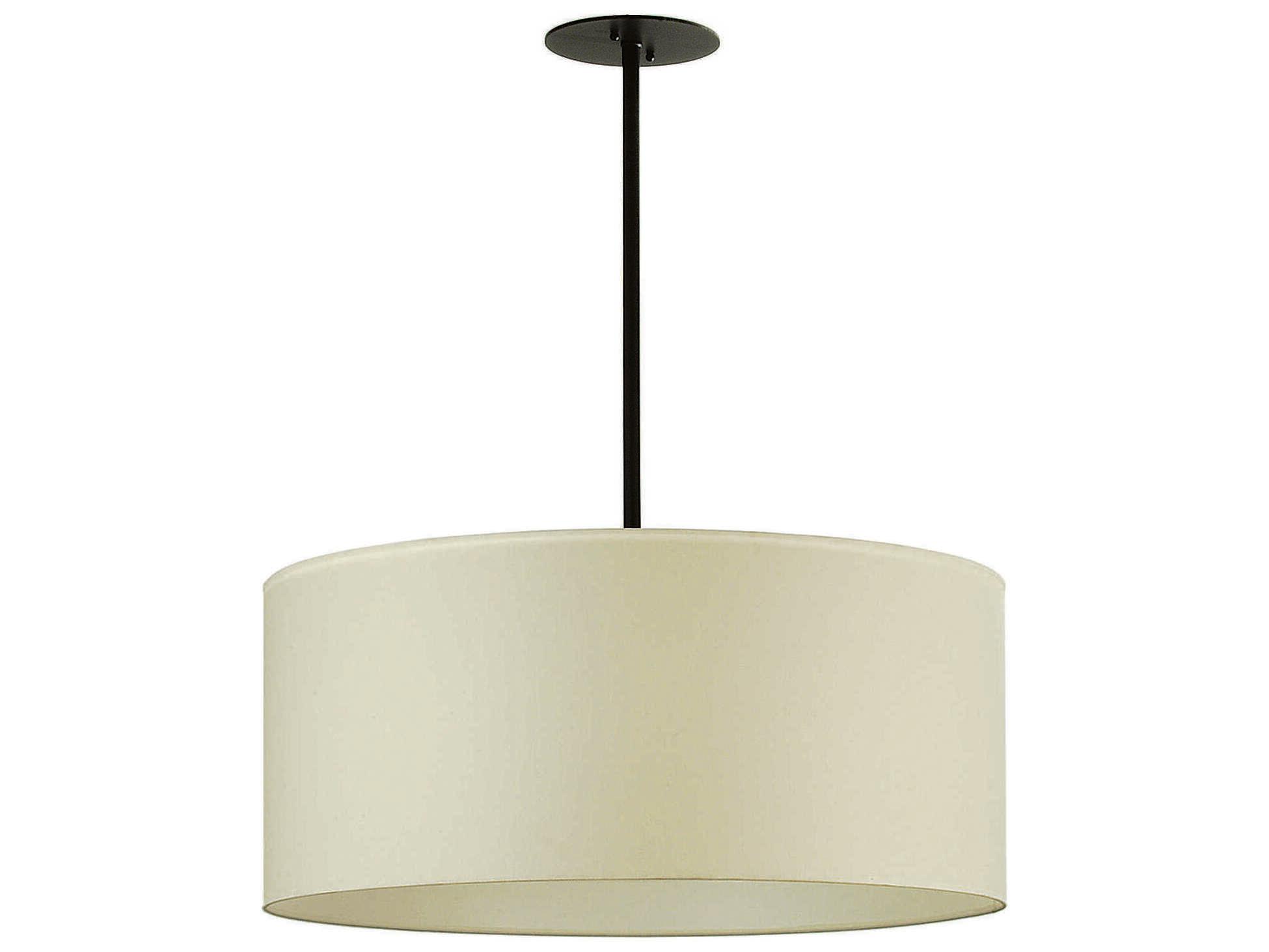 Meyda Cilindro 4-Light Black Glass LED Drum Pendant