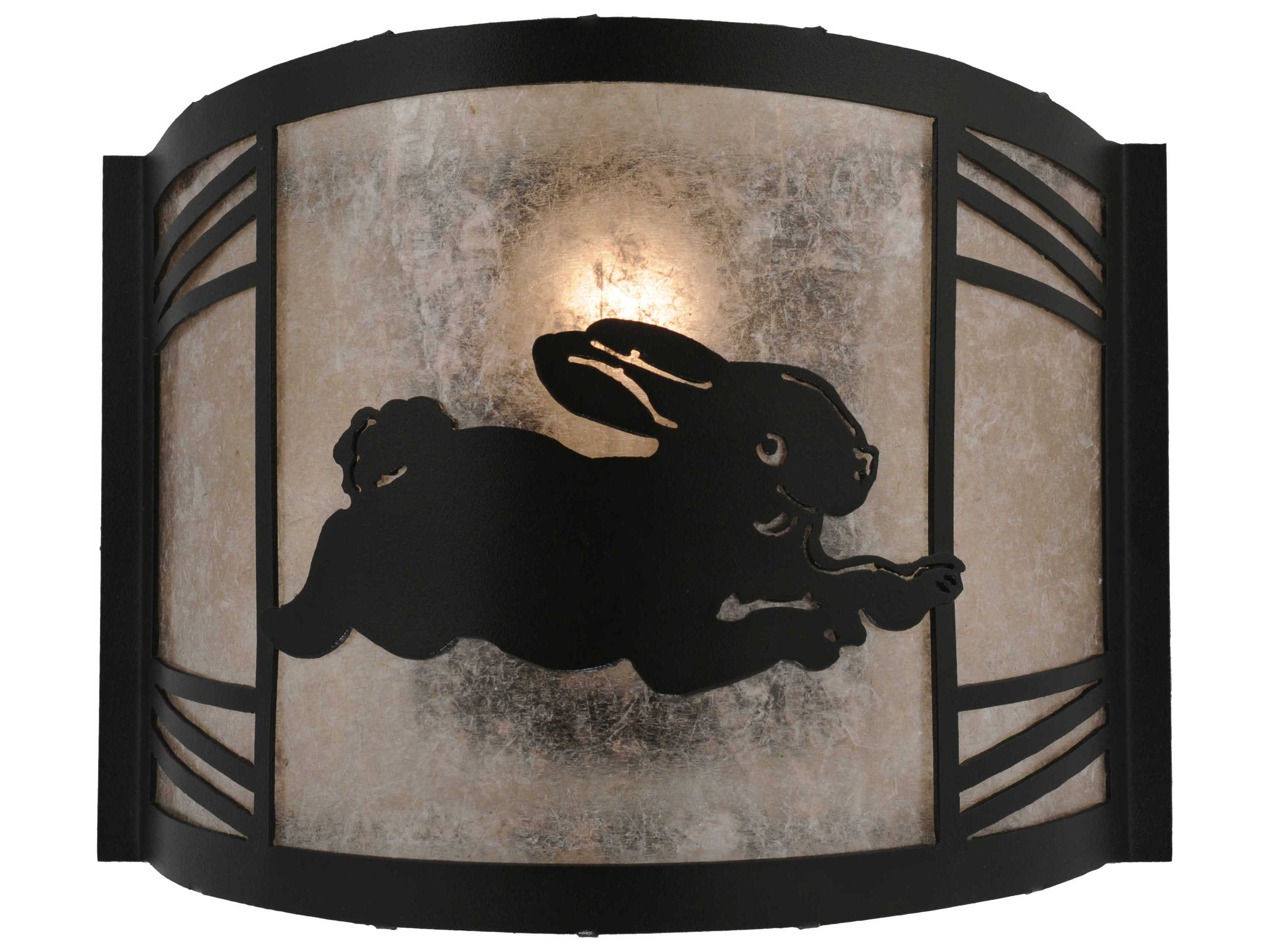 Meyda Rabbit On The Loose 1-Light Black LED Wall Sconce