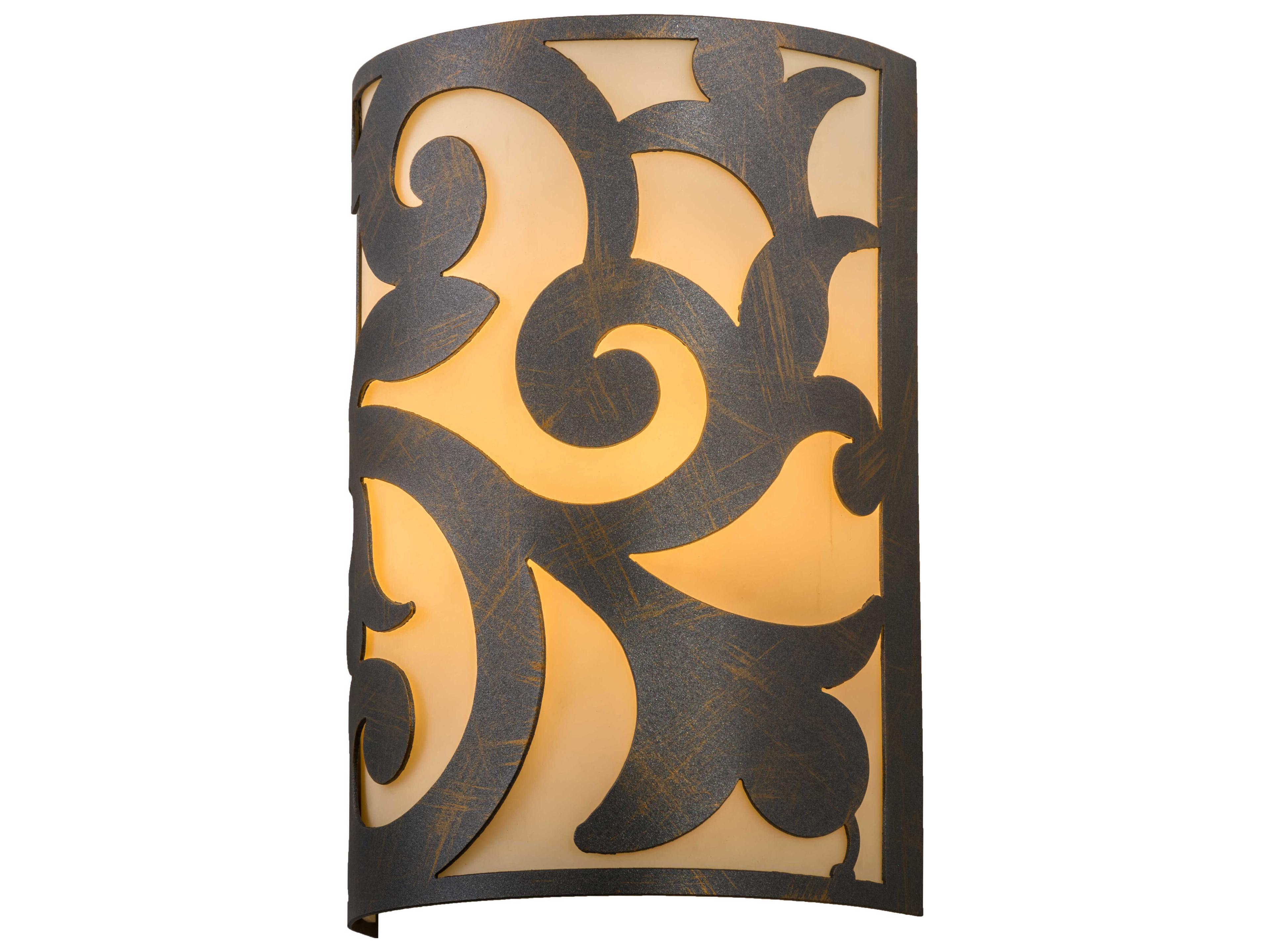Meyda Rickard 2-Light French Bronzed LED Wall Sconce