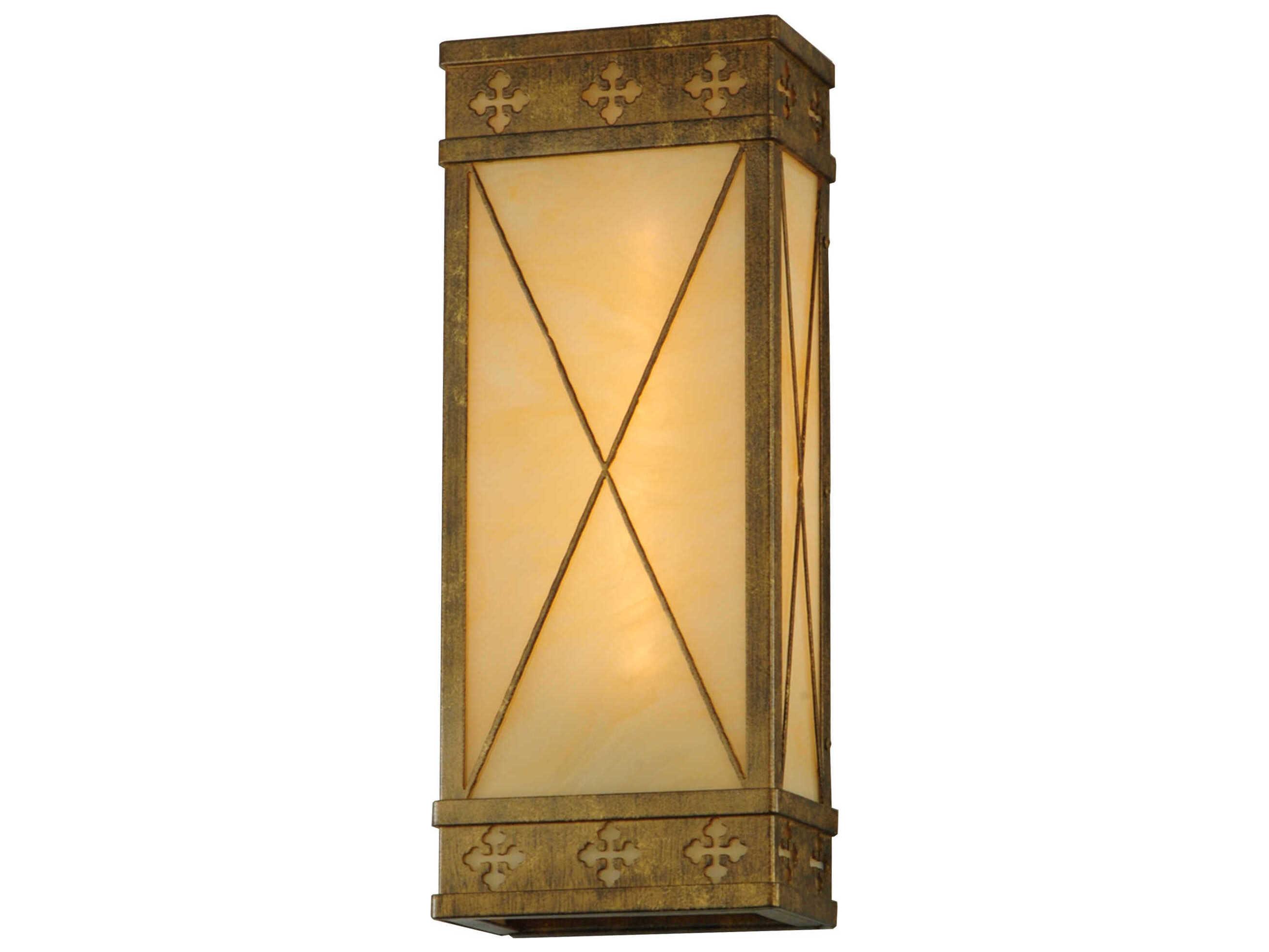 Meyda Byzantine 1-Light Brown Glass Wall Sconce