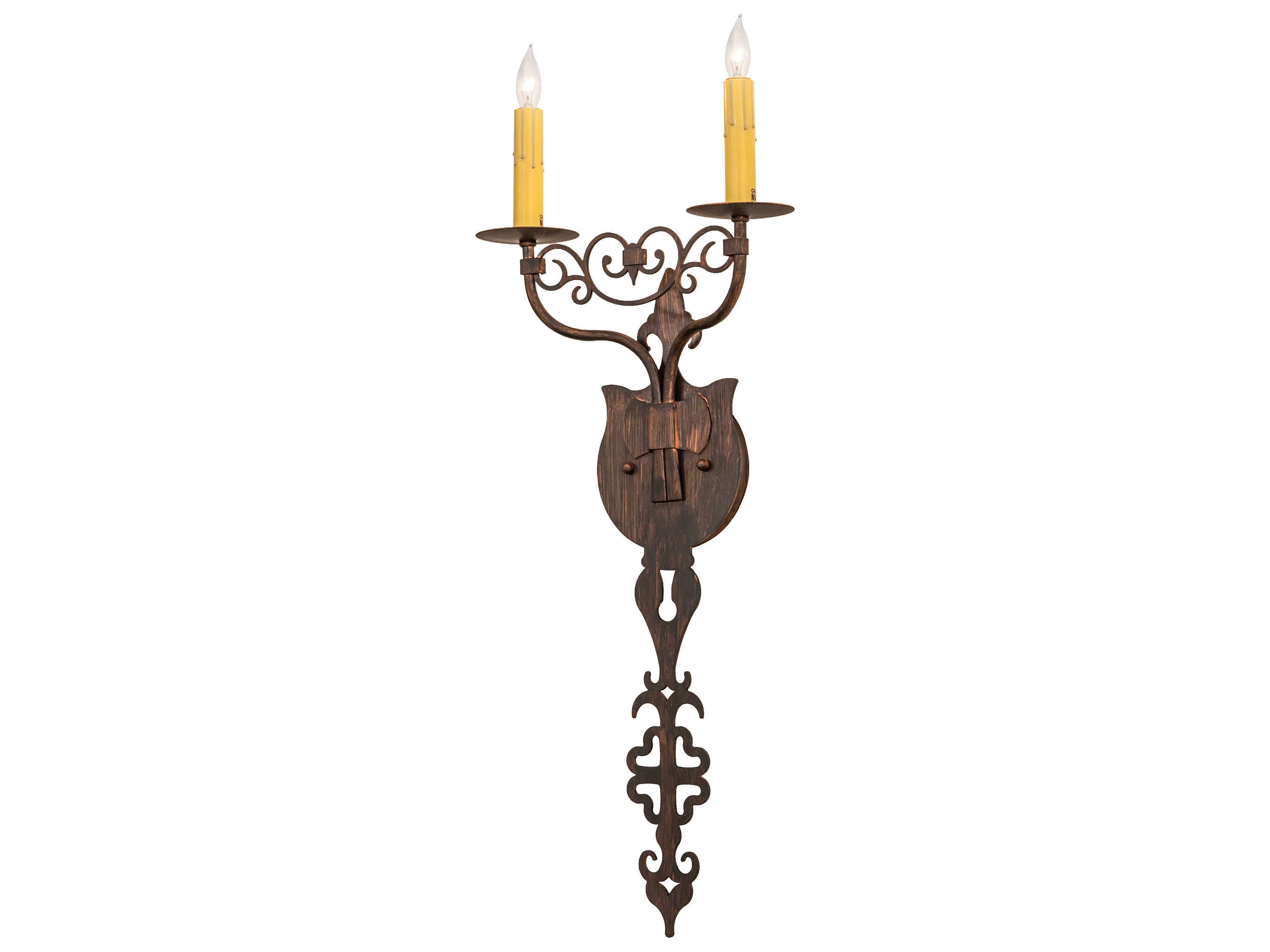Meyda Merano 2-Light Bronze Wall Sconce