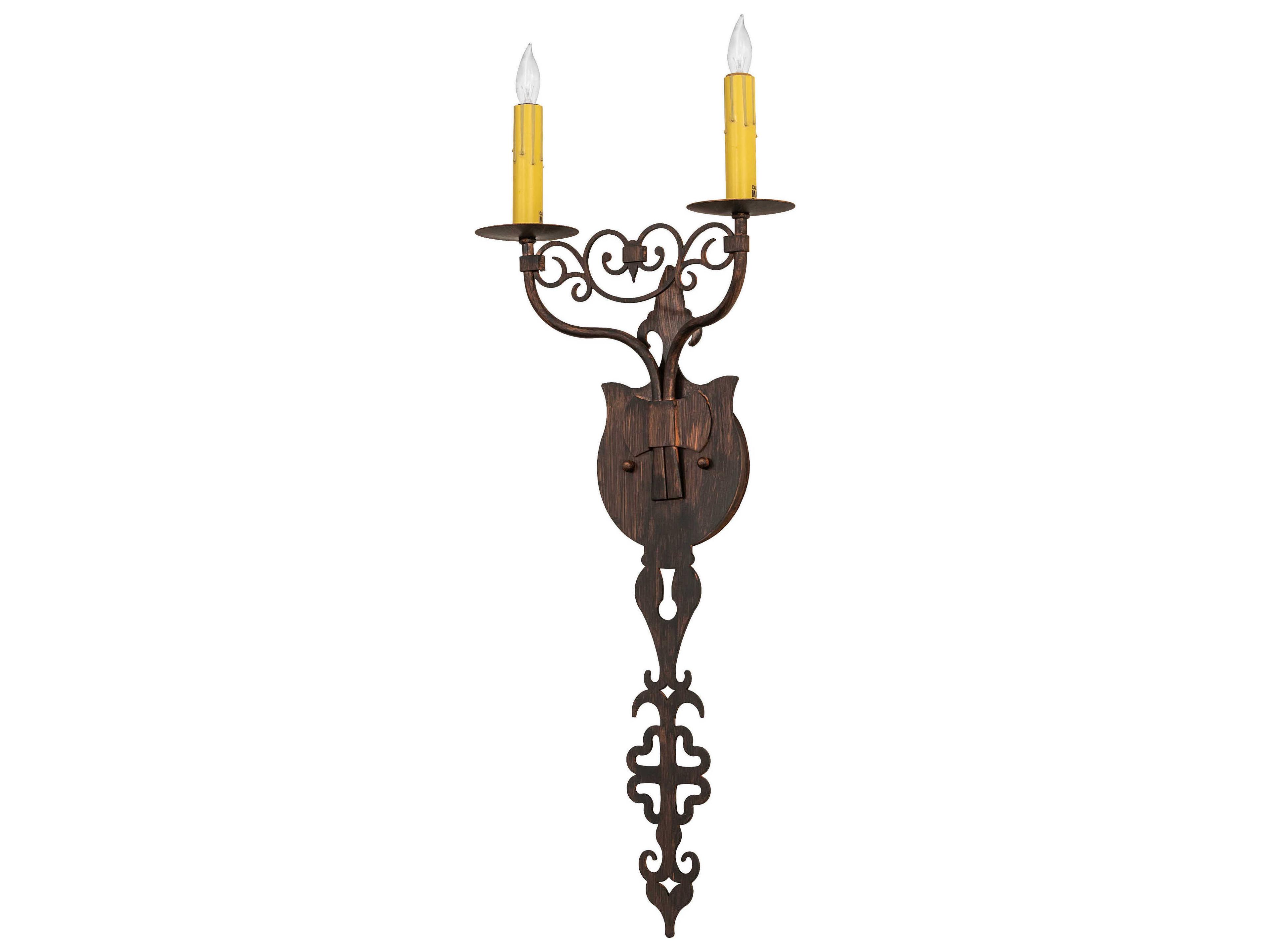 Meyda Merano 2-Light Bronze Wall Sconce