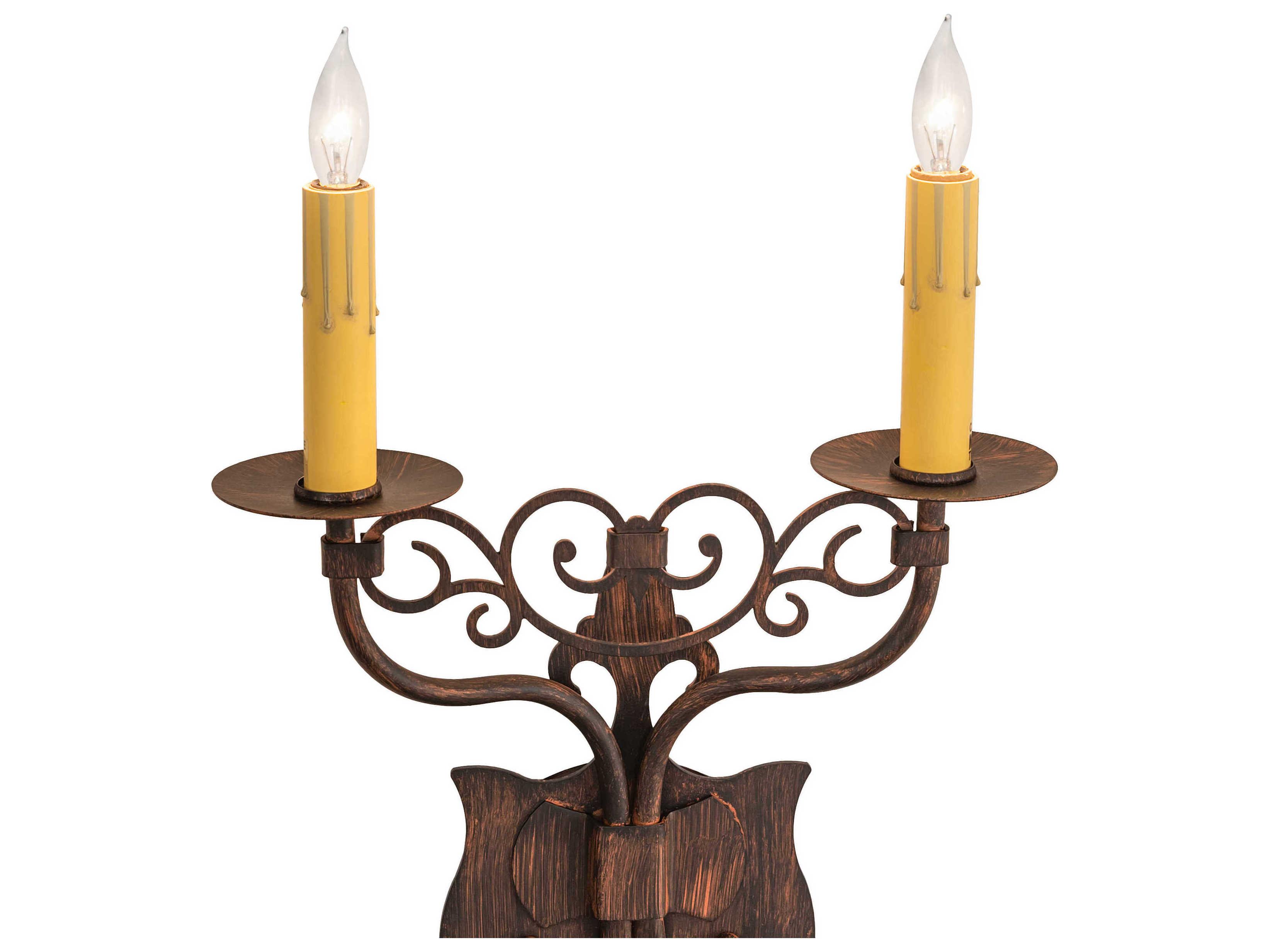 Meyda Merano 2-Light Bronze Wall Sconce