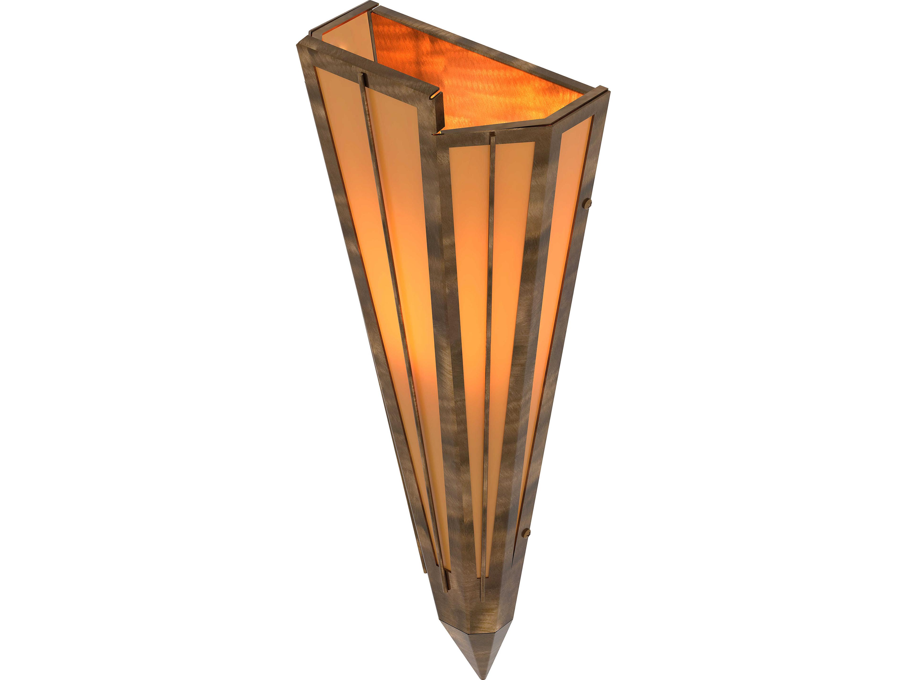 Meyda Brum 1-Light Amber Quartz Idalight Orange Wall Sconce
