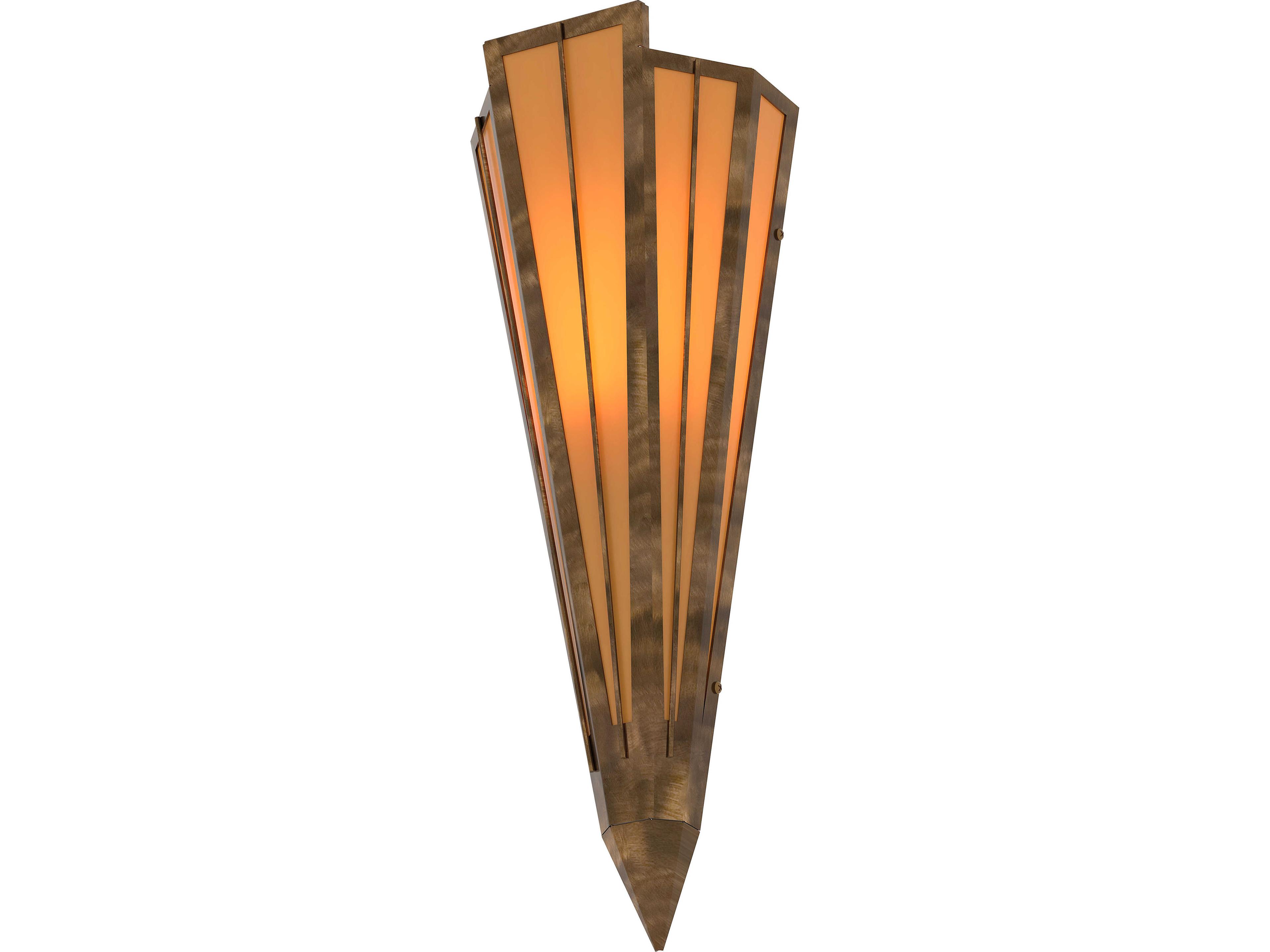 Meyda Brum 1-Light Amber Quartz Idalight Orange Wall Sconce