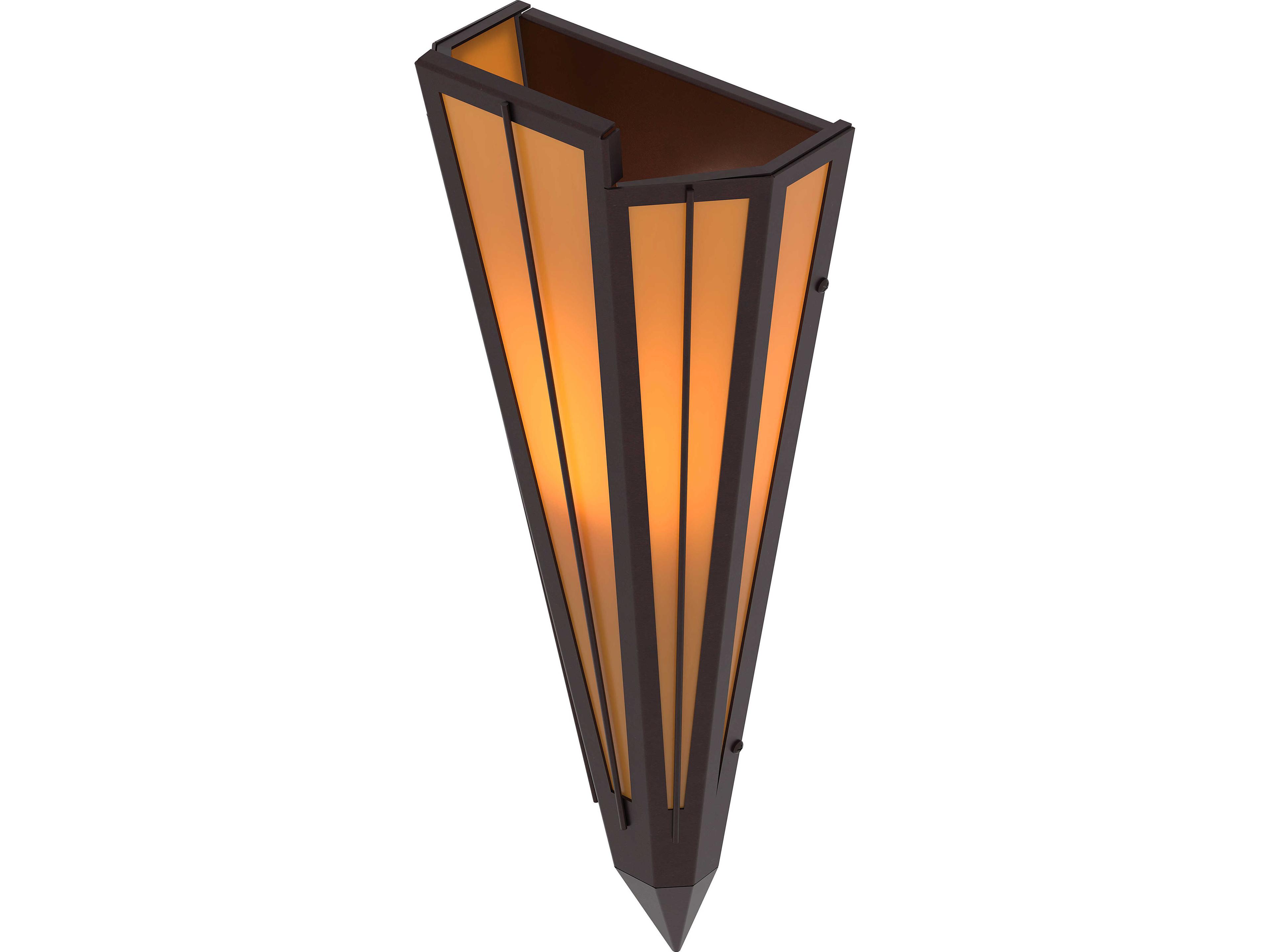 Meyda Brum 1-Light Amber Quartz Idalight Orange Wall Sconce