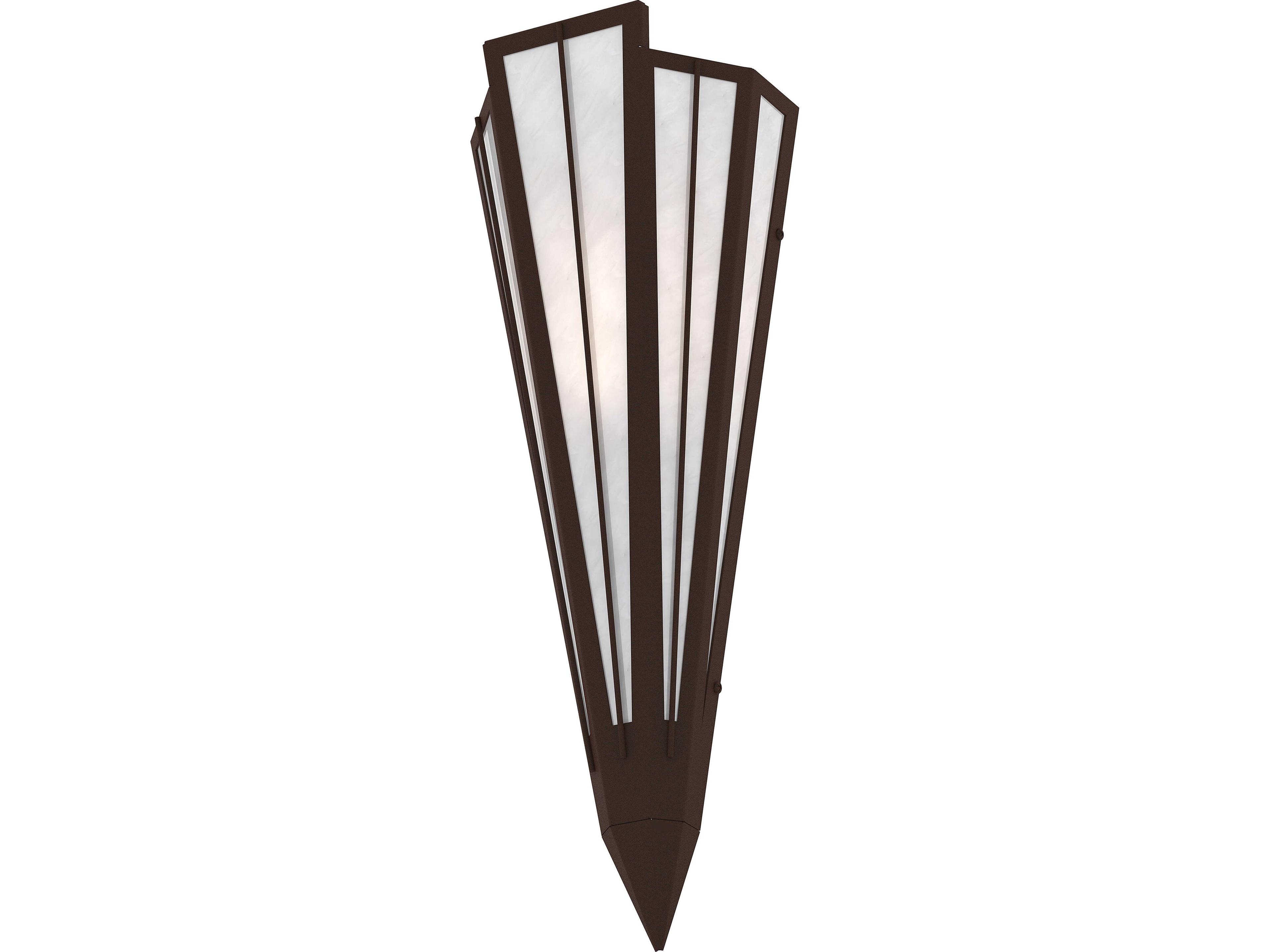 Meyda Brum 1-Light White Art Glass Wall Sconce