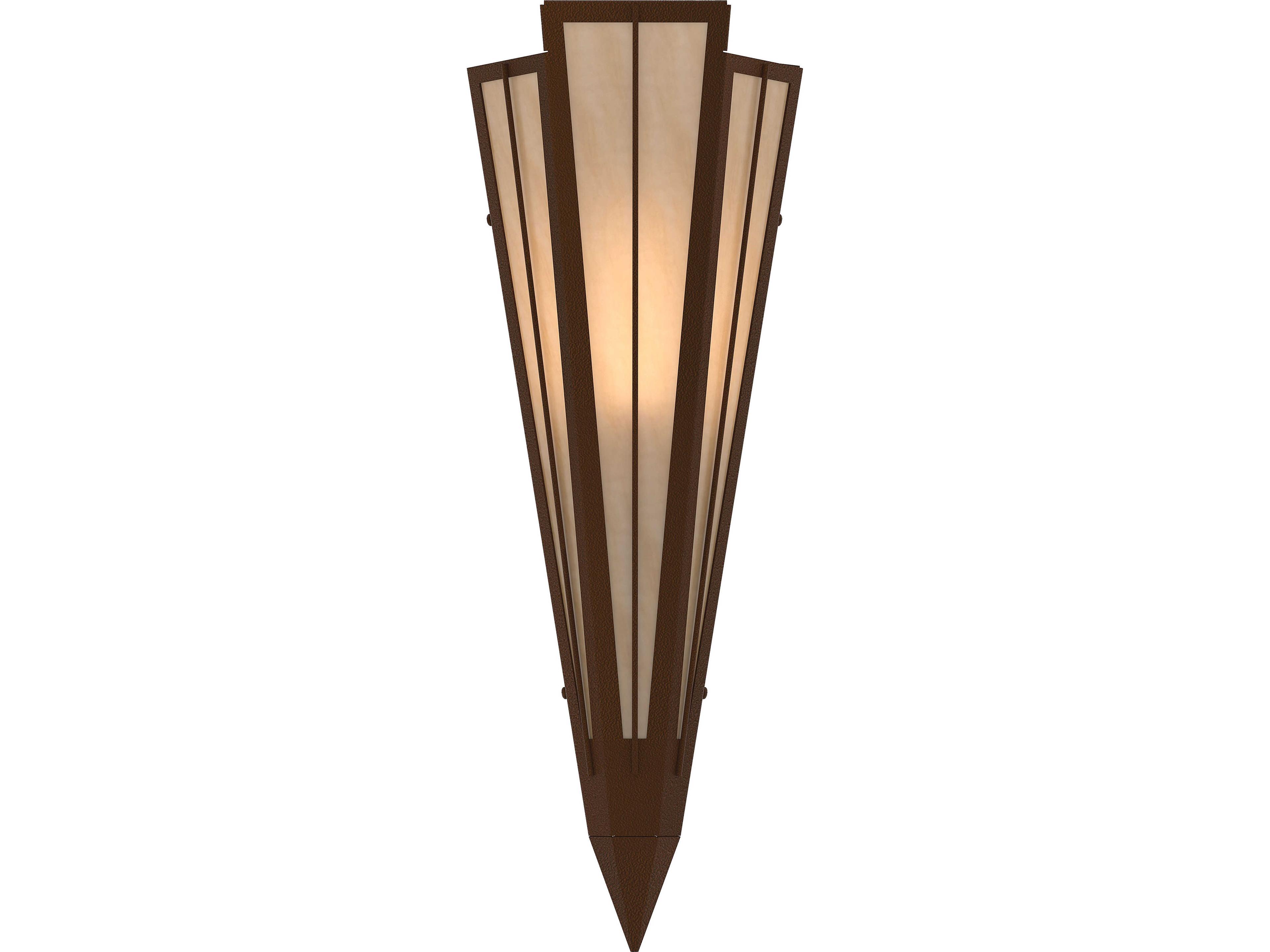 Meyda Brum 1-Light Beige Art Glass Off White Wall Sconce