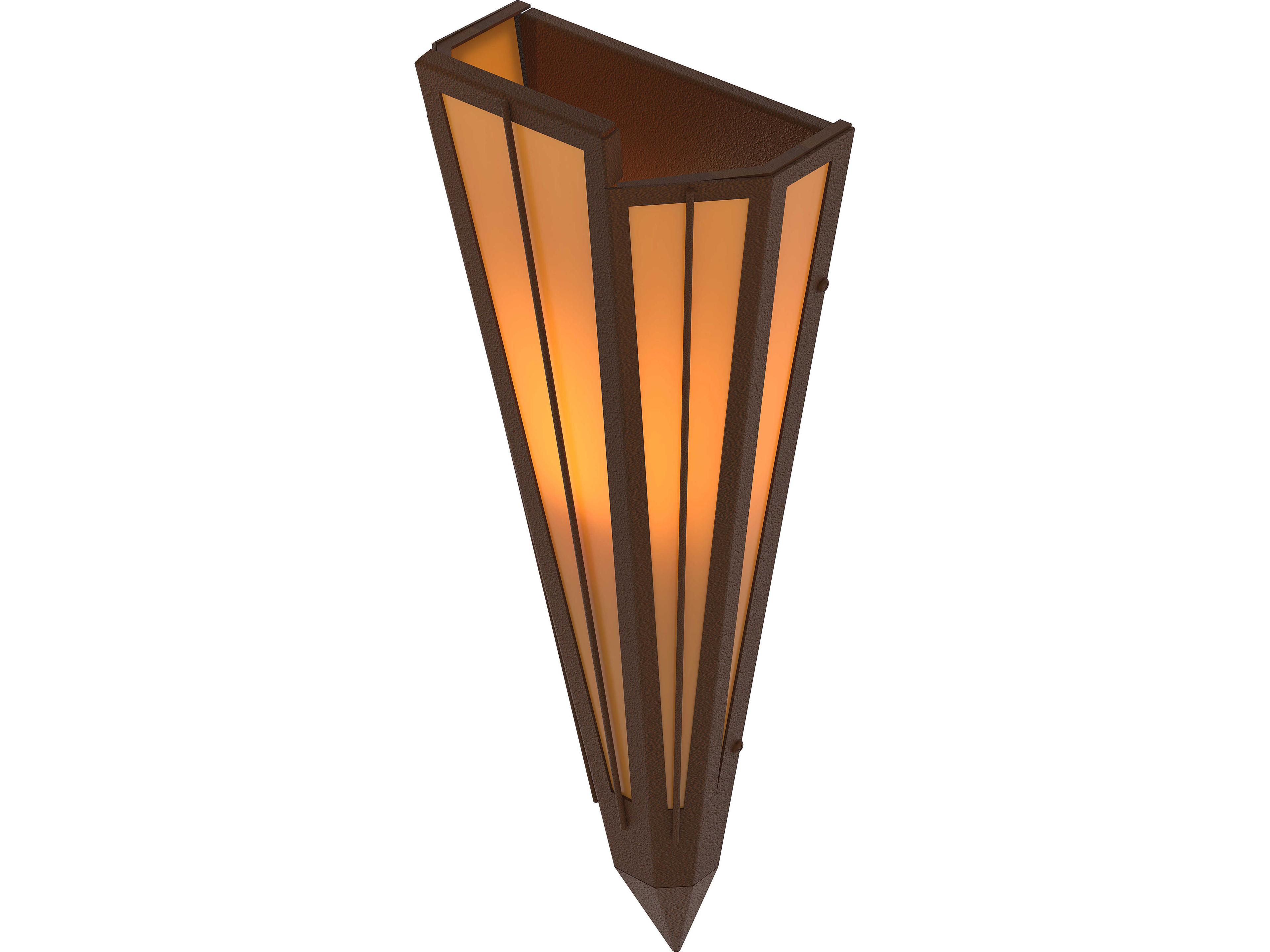 Meyda Brum 1-Light Amber Quartz Idalight Orange Wall Sconce