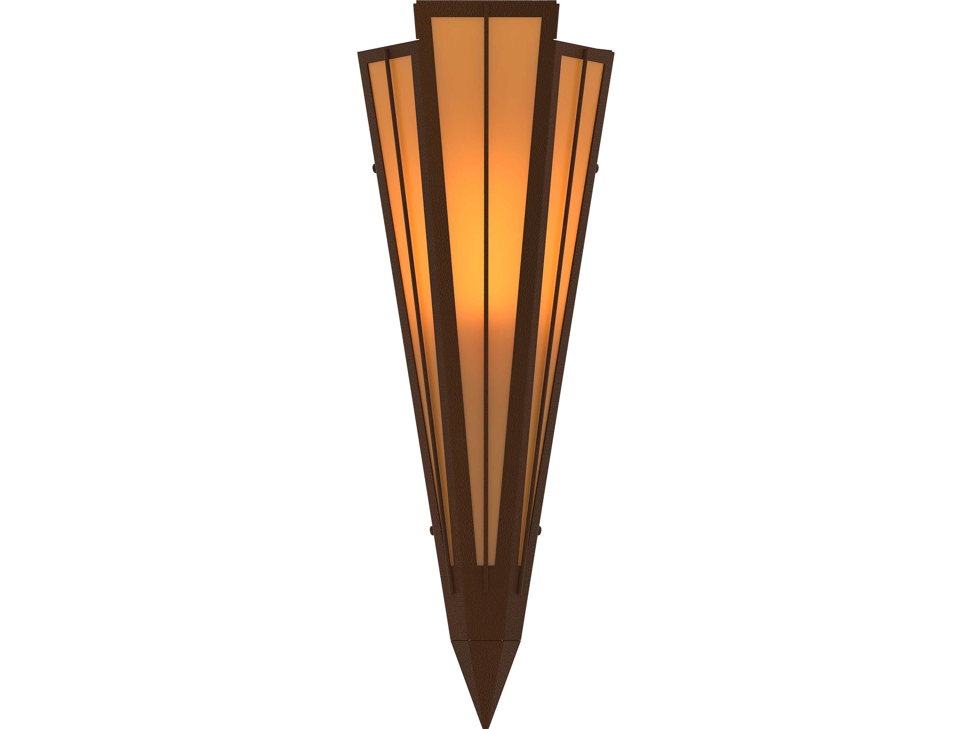 Meyda Brum 1-Light Amber Quartz Idalight Orange Wall Sconce