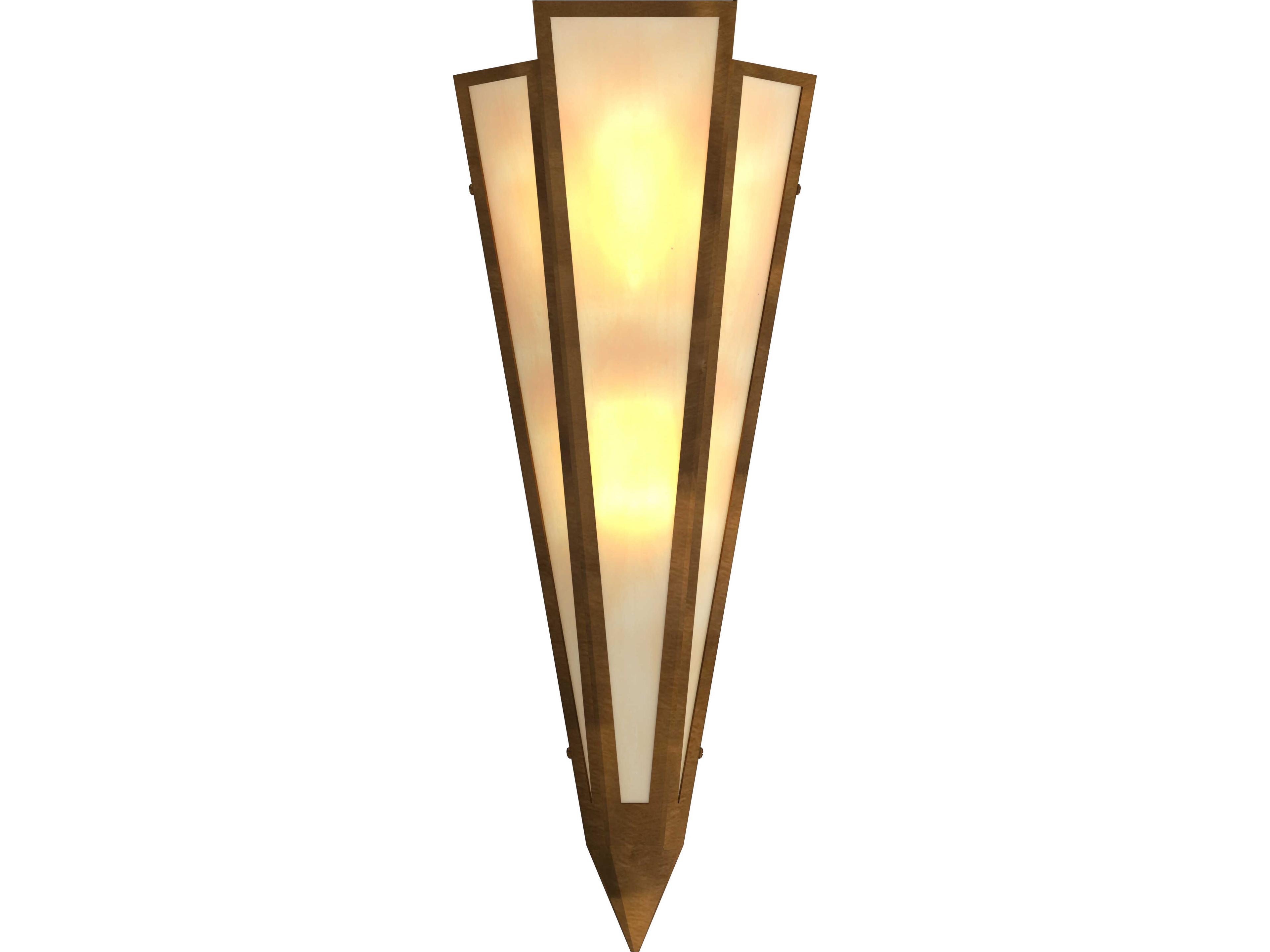 Meyda Brum 2-Light Beige Art Glass Yellow Wall Sconce