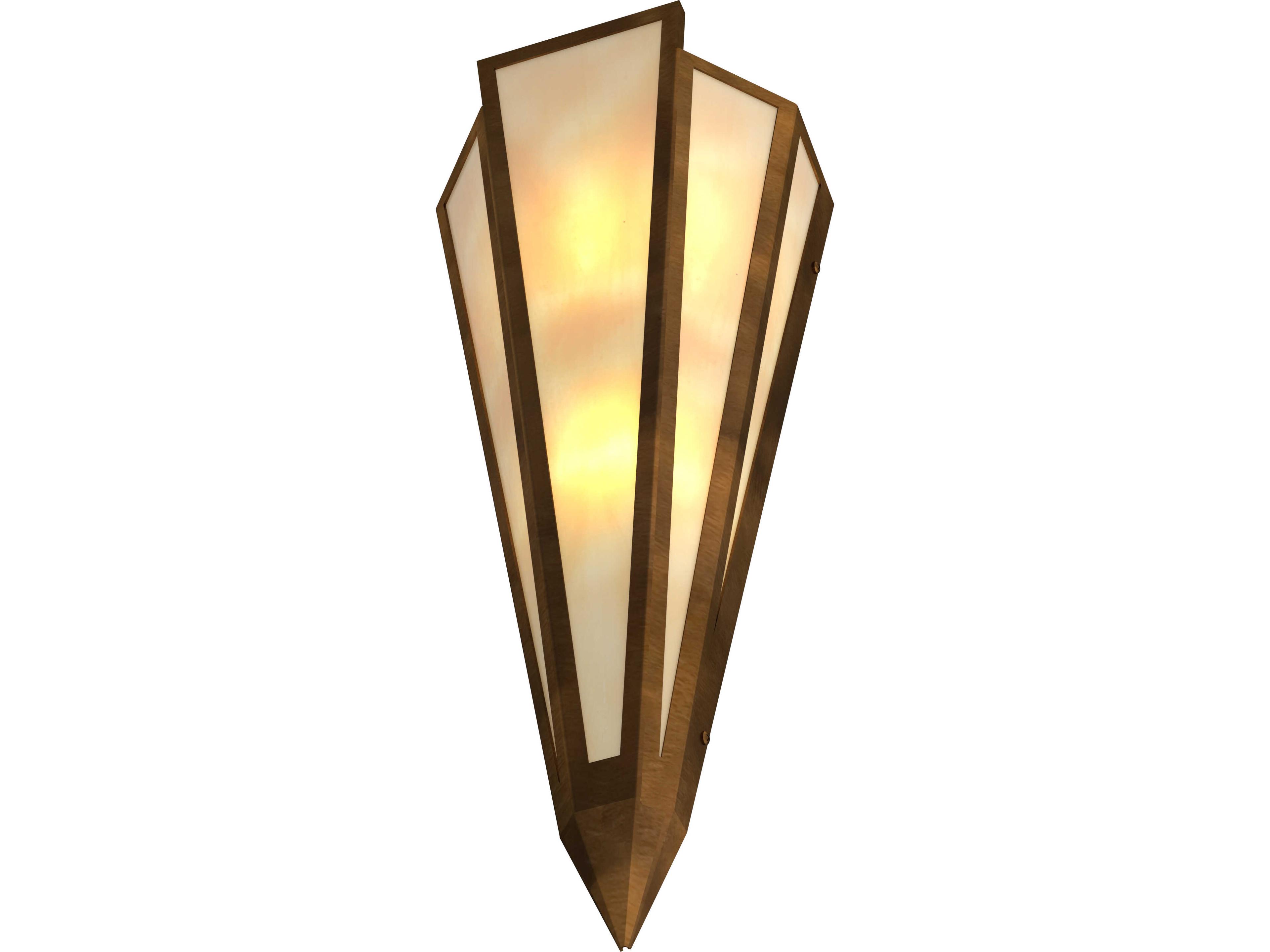 Meyda Brum 2-Light Beige Art Glass Yellow Wall Sconce