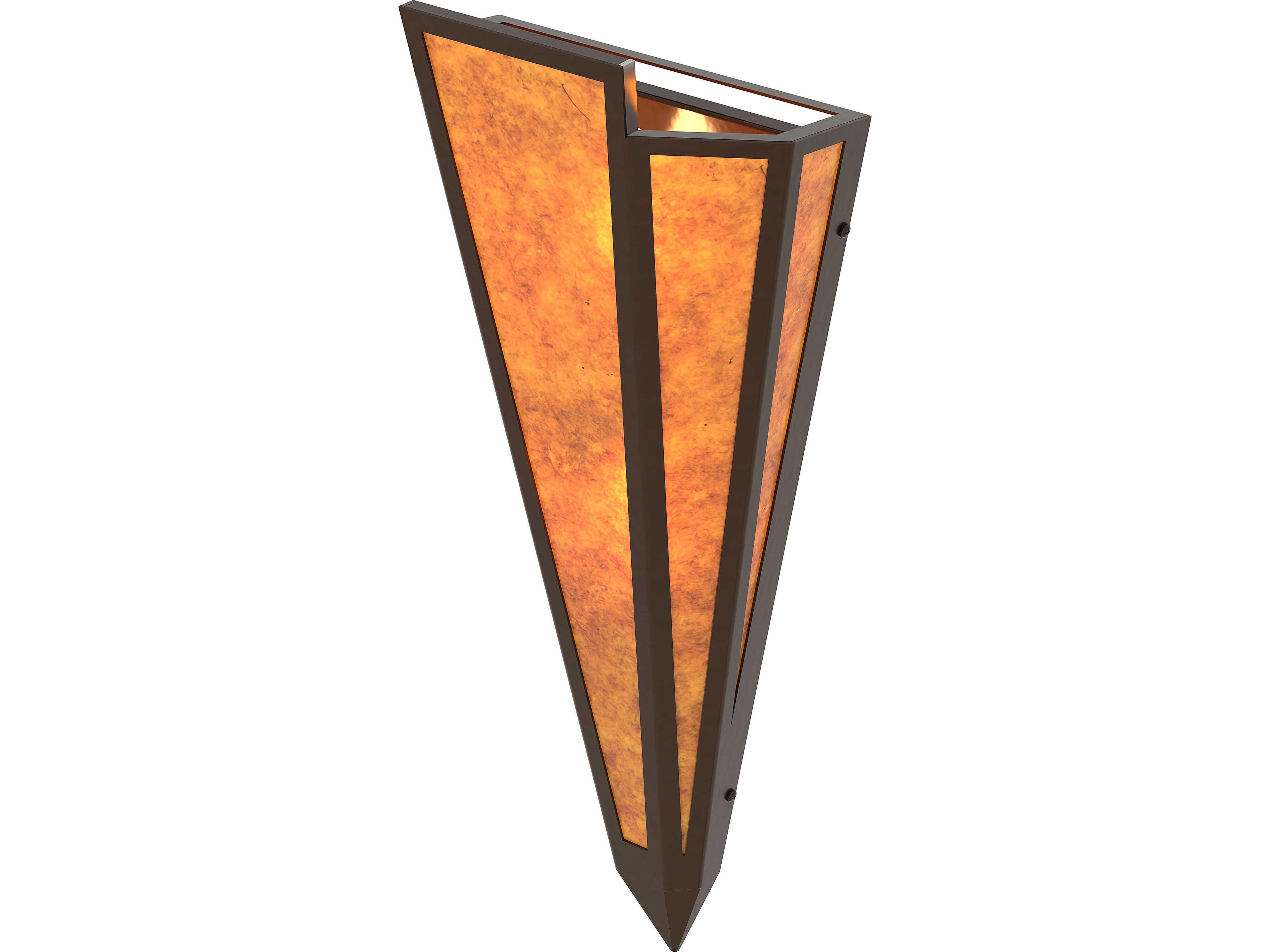 Meyda Brum 2-Light Amber Mica Orange Wall Sconce