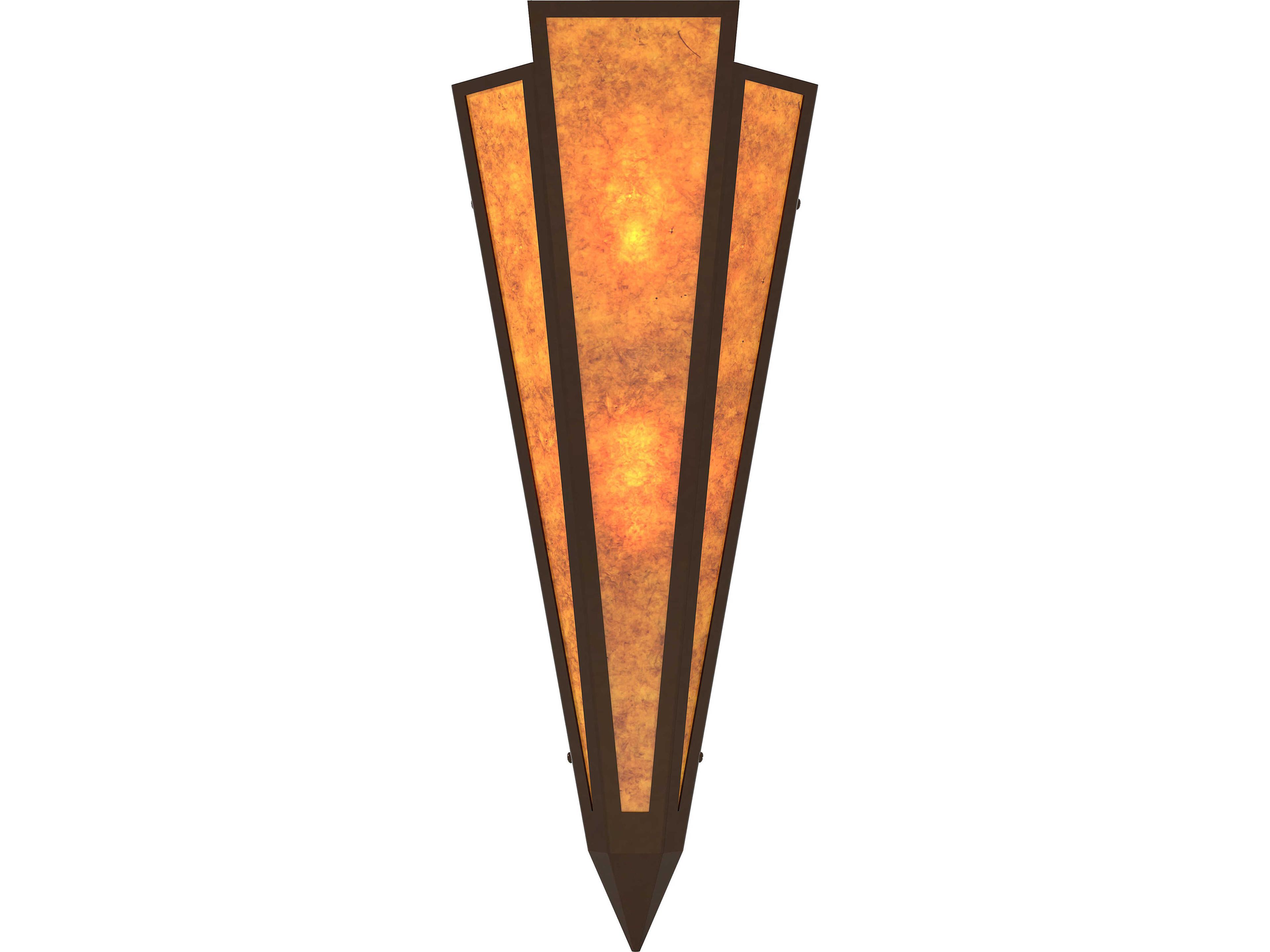 Meyda Brum 2-Light Amber Mica Orange Wall Sconce