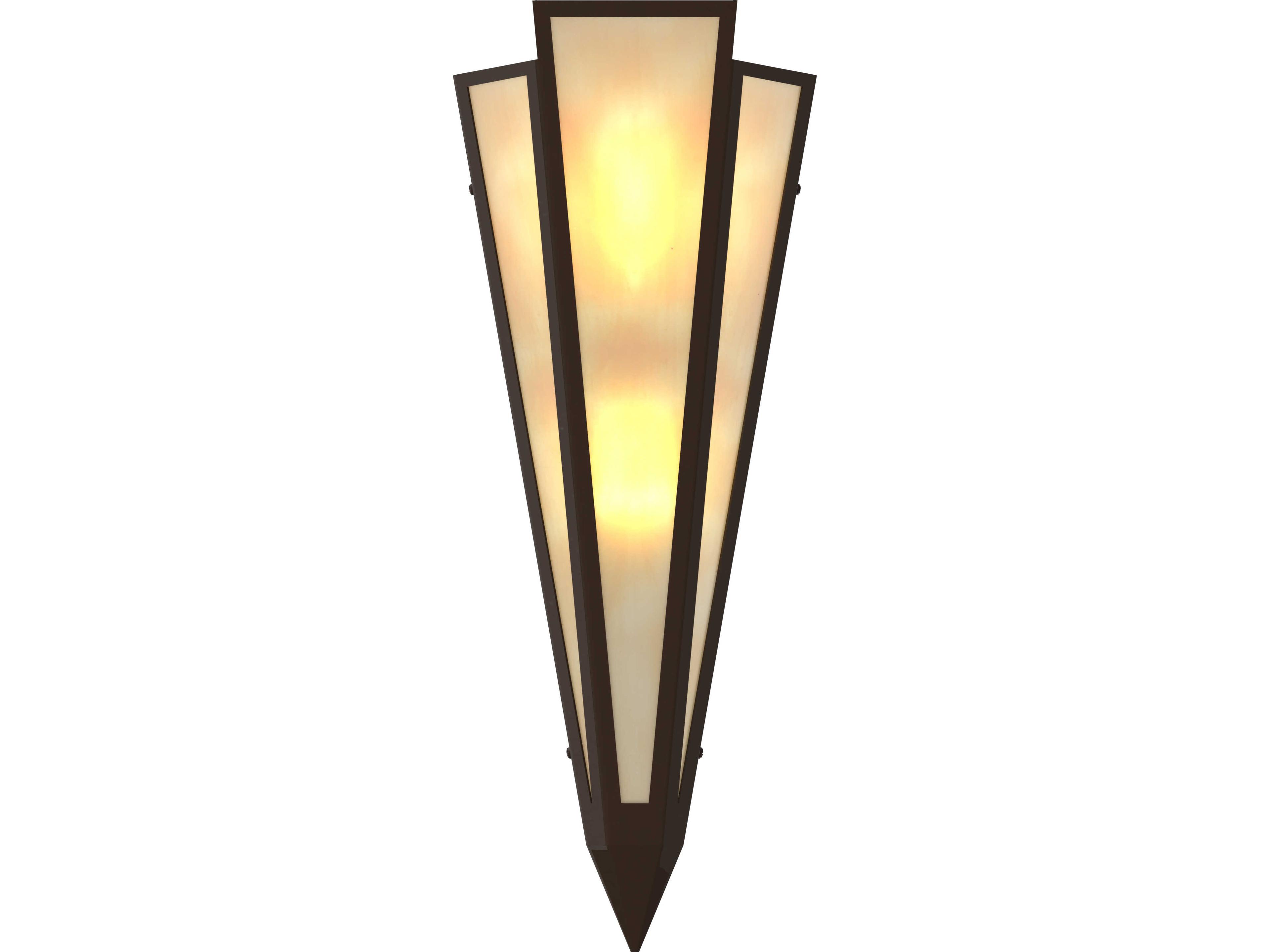 Meyda Brum 2-Light Beige Art Glass Off White Wall Sconce