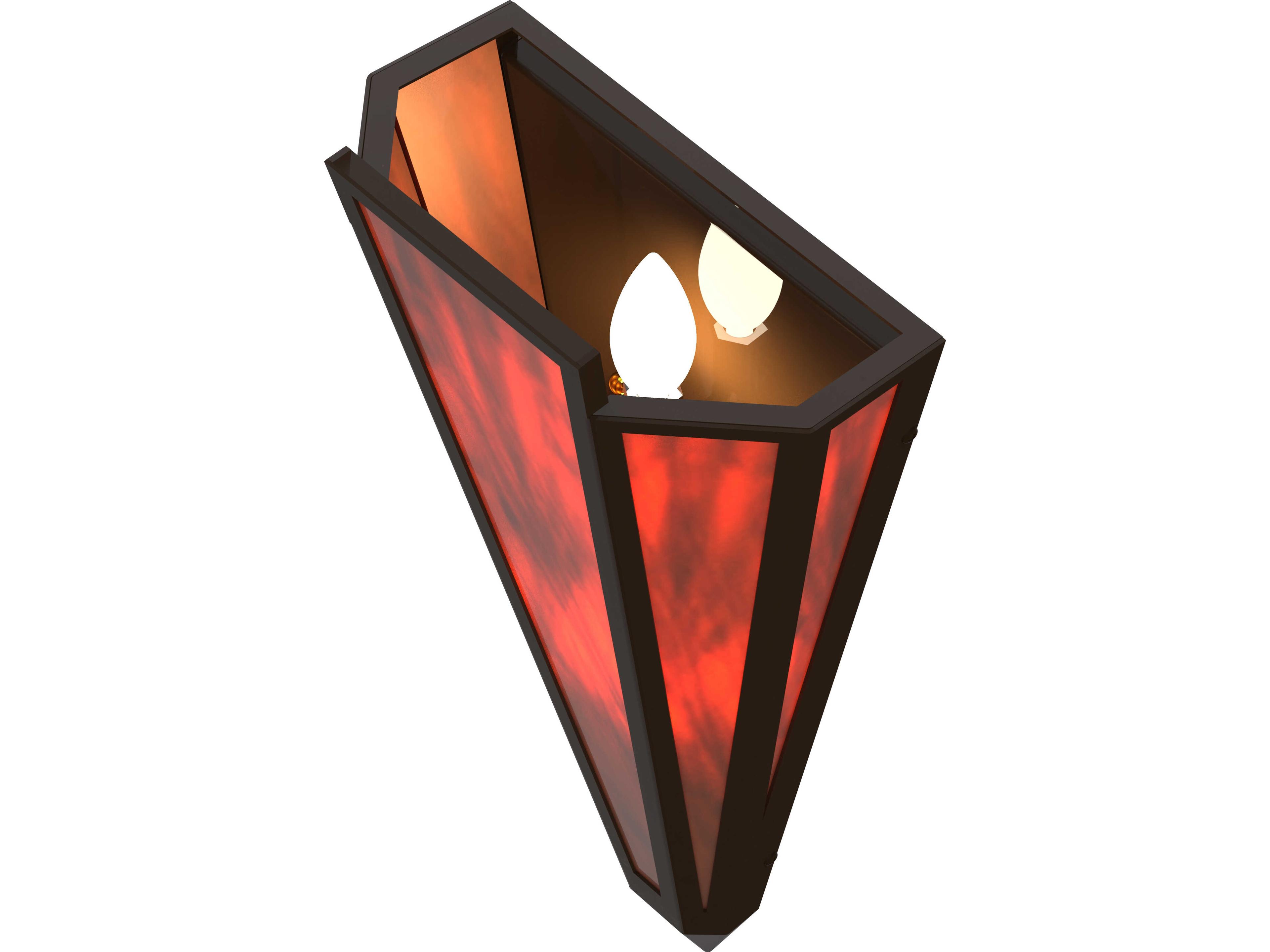 Meyda Brum 2-Light Maduro Idalight Red Wall Sconce
