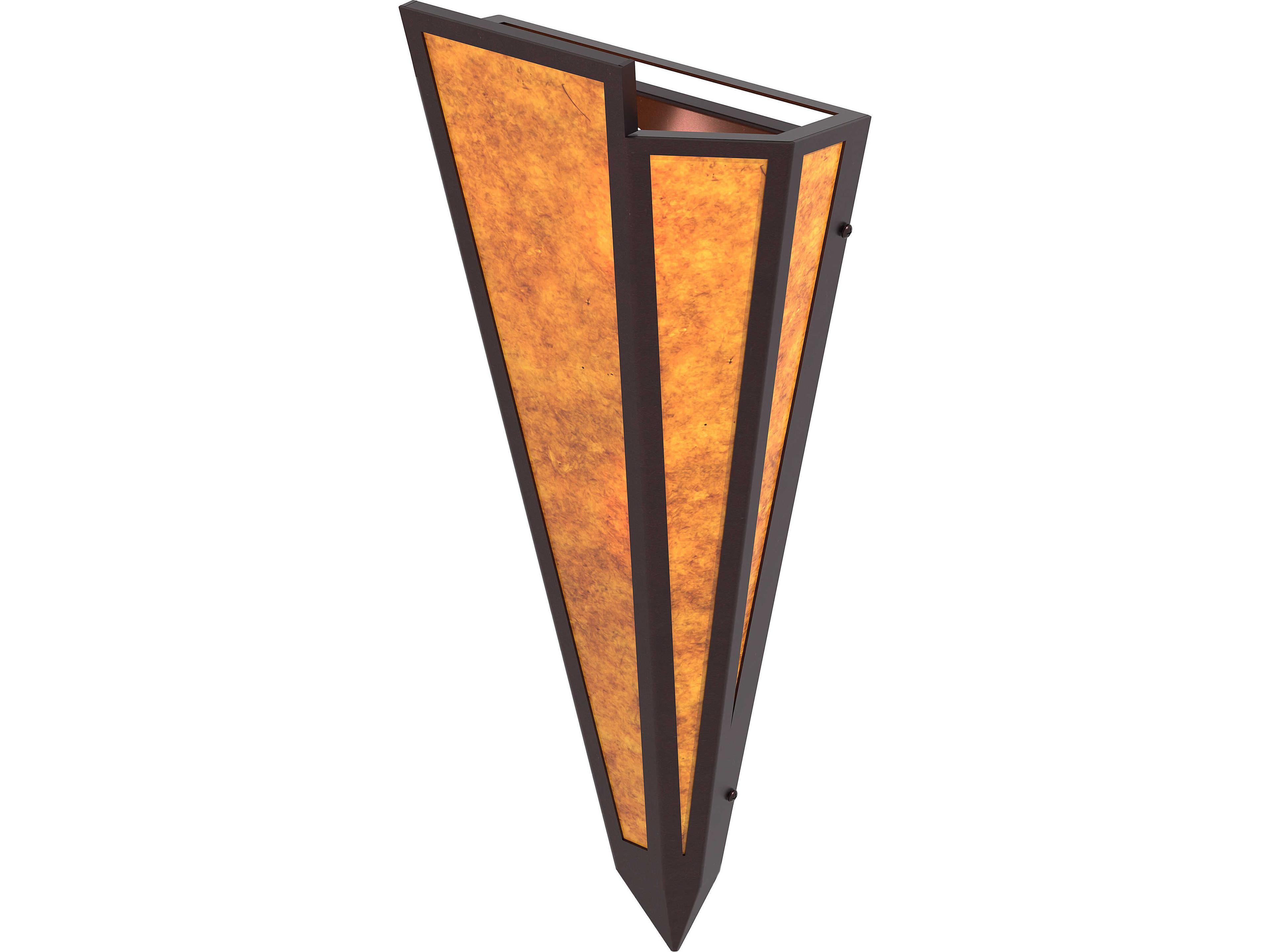 Meyda Brum 2-Light Amber Mica Orange Wall Sconce