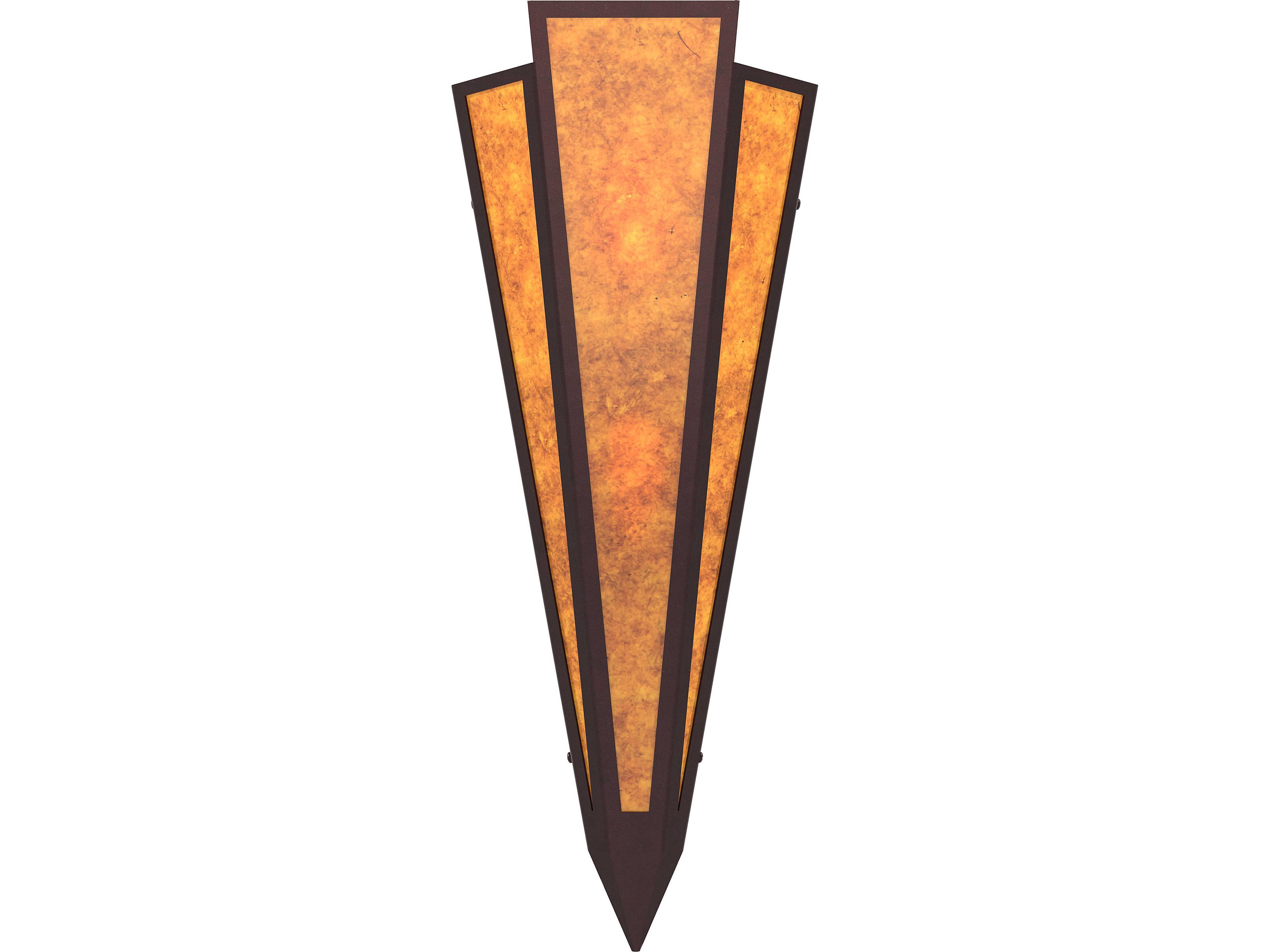 Meyda Brum 2-Light Amber Mica Orange Wall Sconce