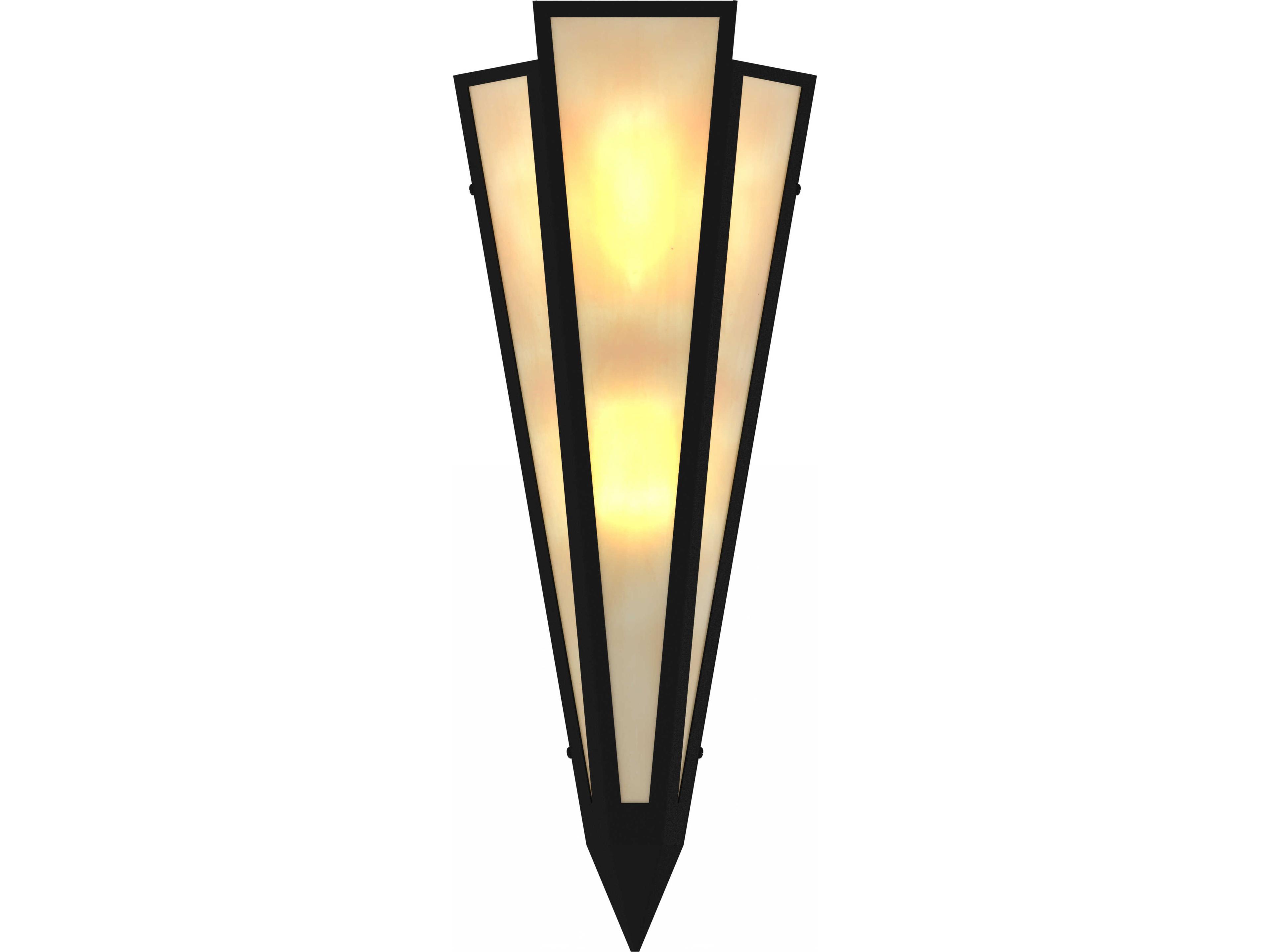 Meyda Brum 2-Light Beige Art Glass Yellow Wall Sconce