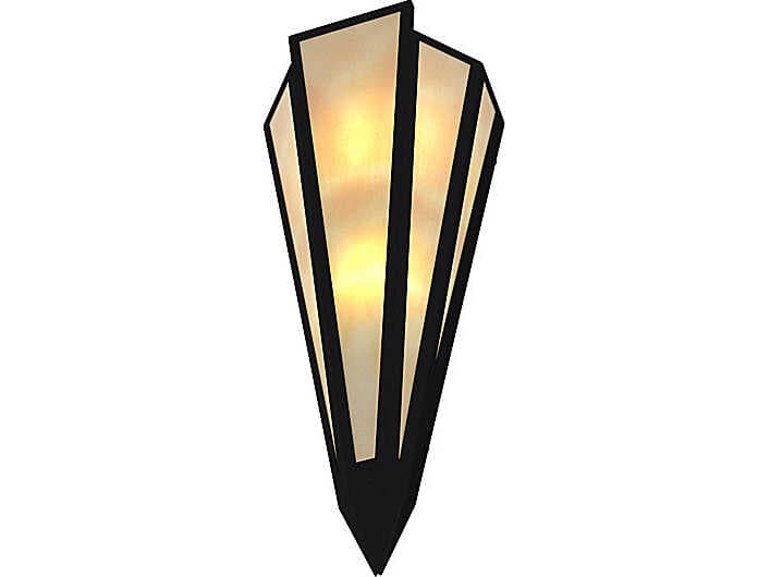 Meyda Brum 2-Light Beige Art Glass Yellow Wall Sconce