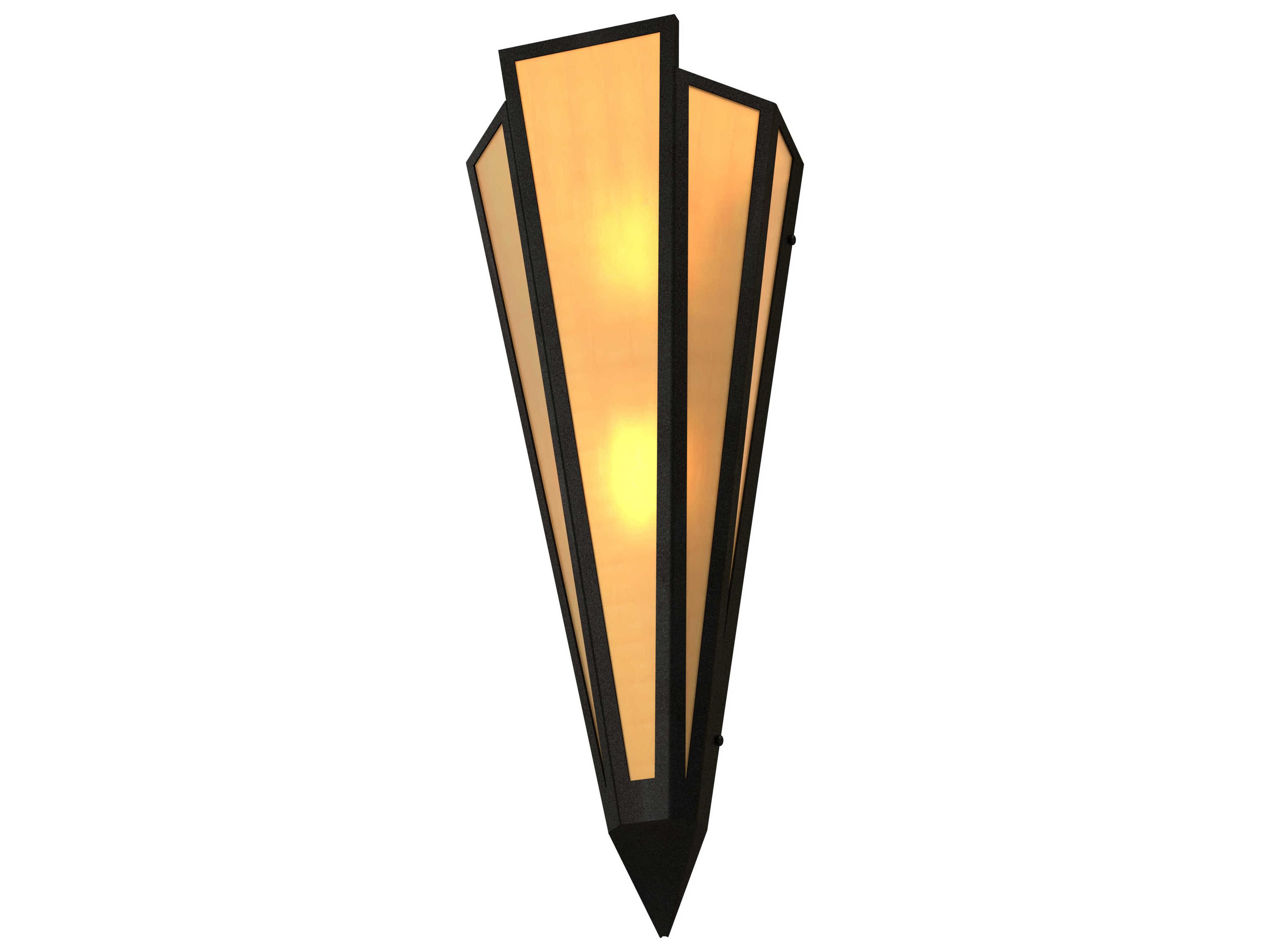 Meyda Brum 2-Light Textured Black Wall Sconce