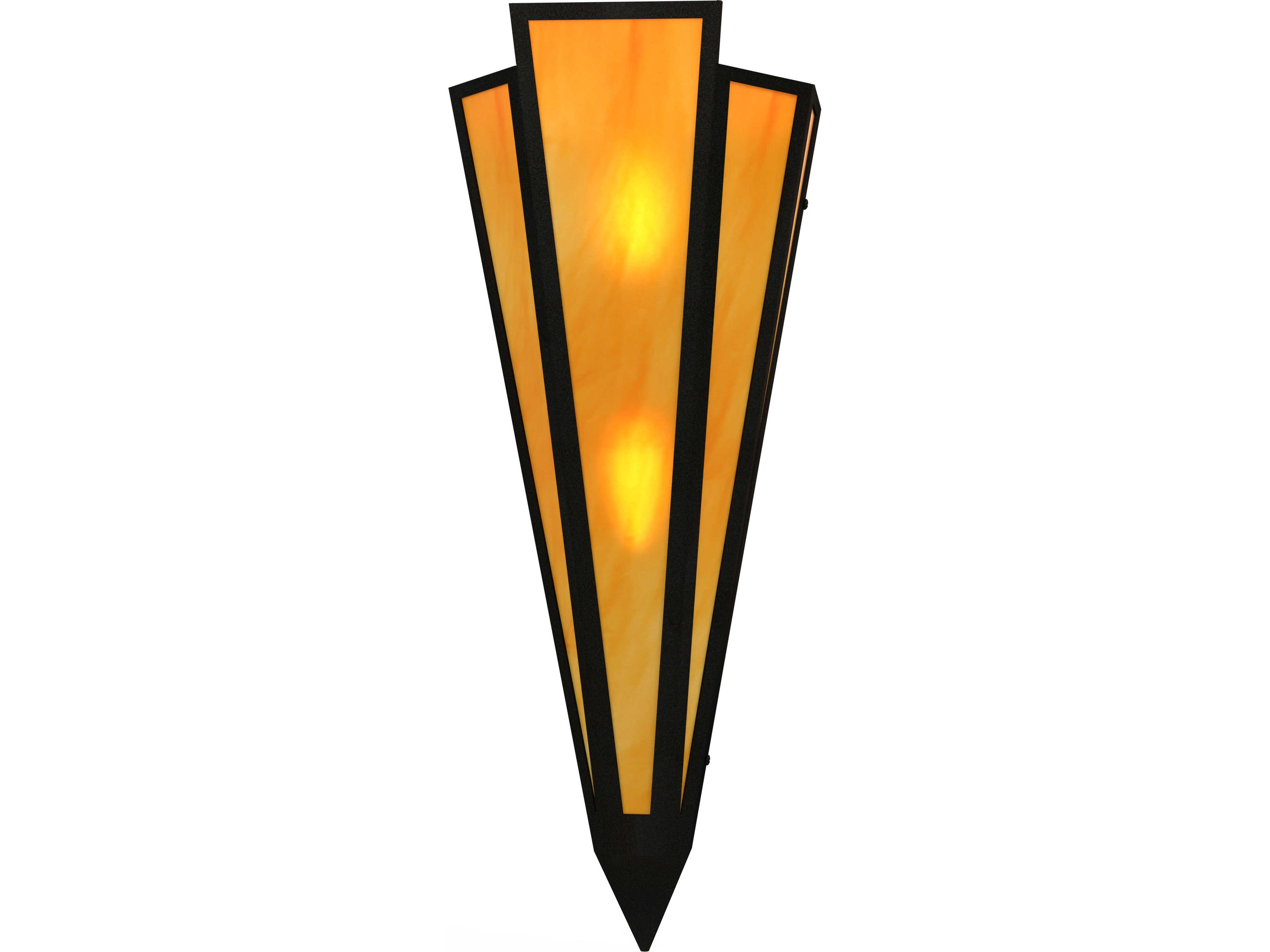 Meyda Brum 2-Light Ambra Siena Idalight Orange Wall Sconce