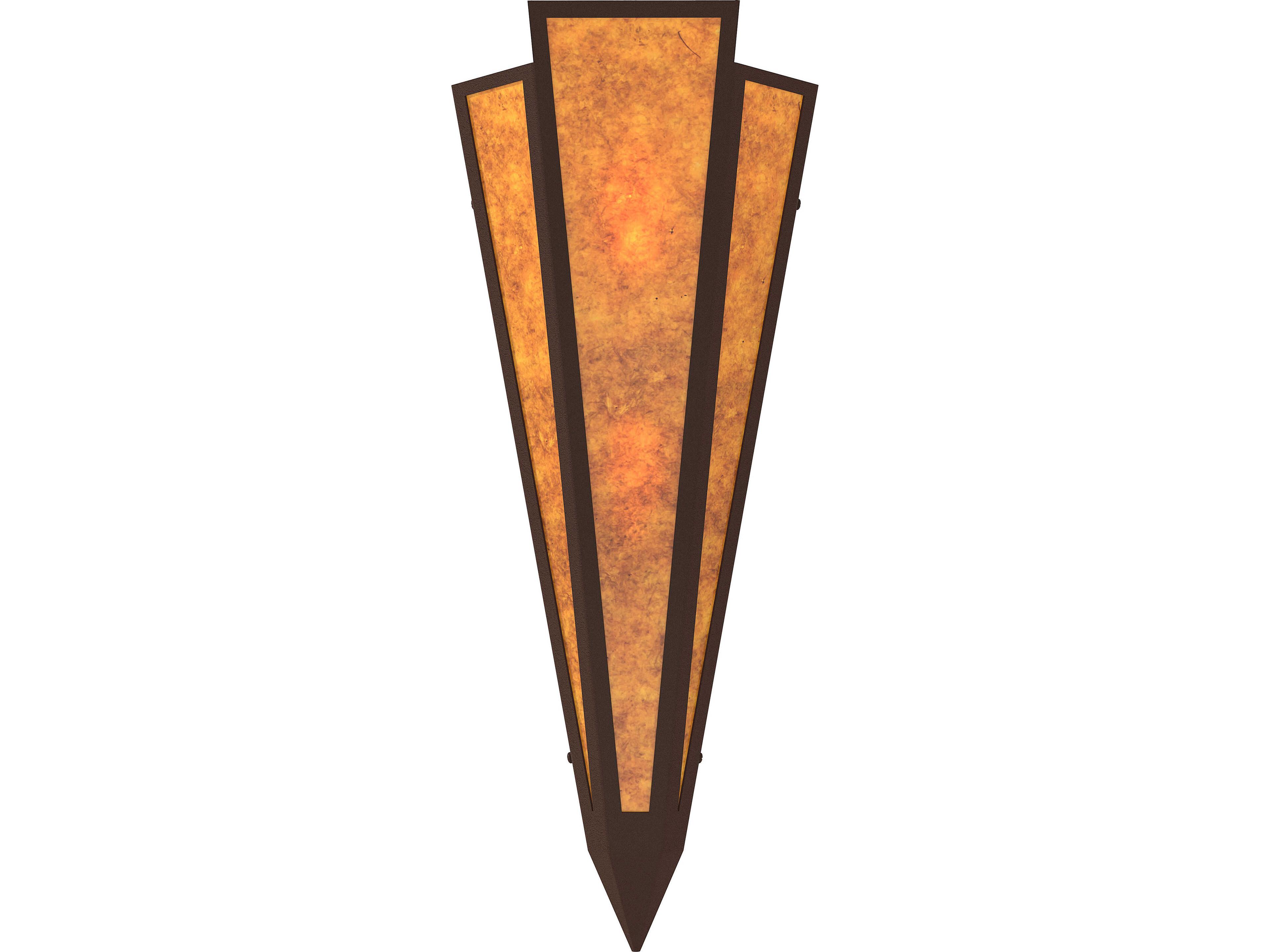 Meyda Brum 2-Light Amber Mica Orange Wall Sconce