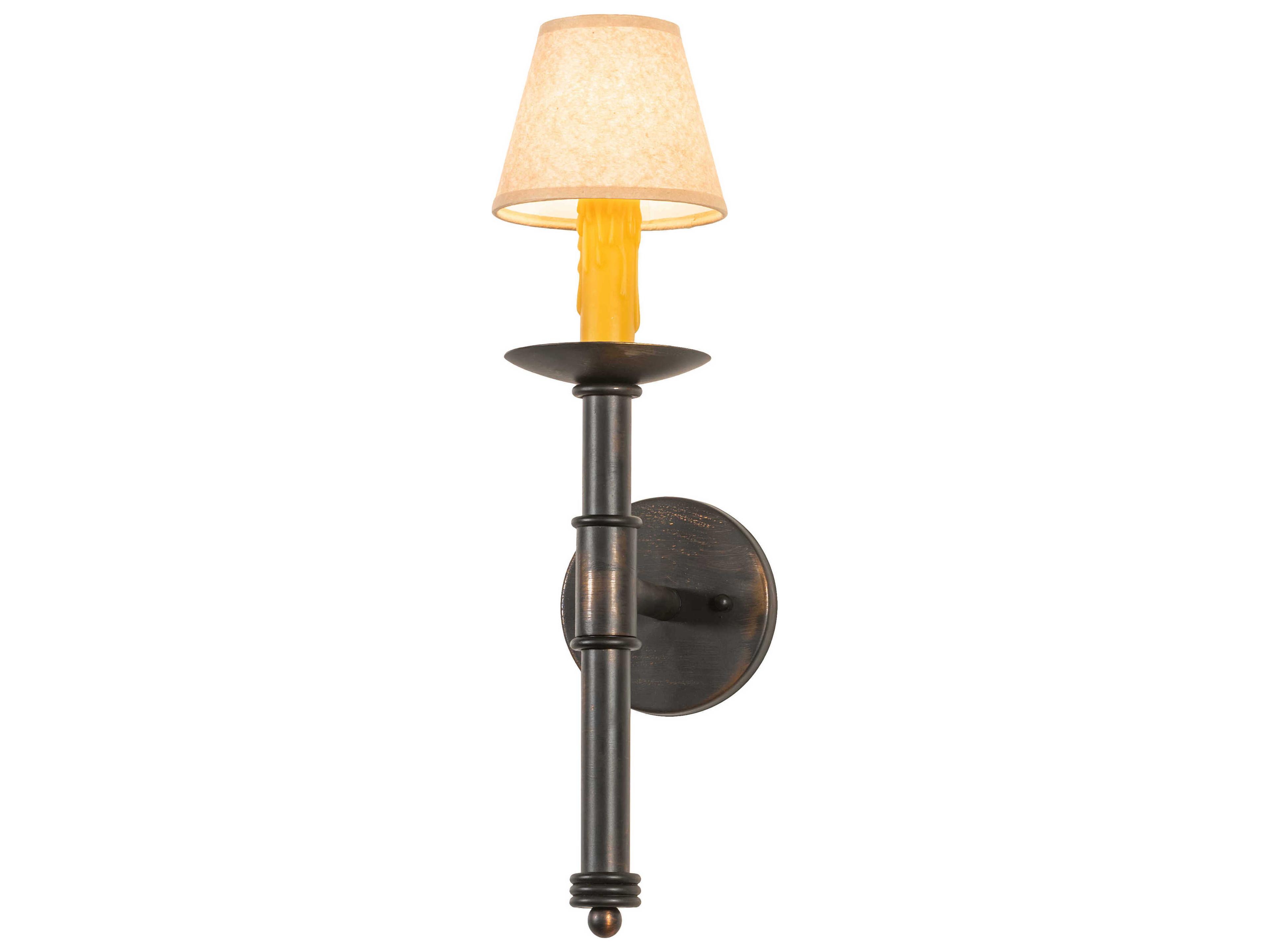 Meyda Amada 1-Light Antique Black Wall Sconce
