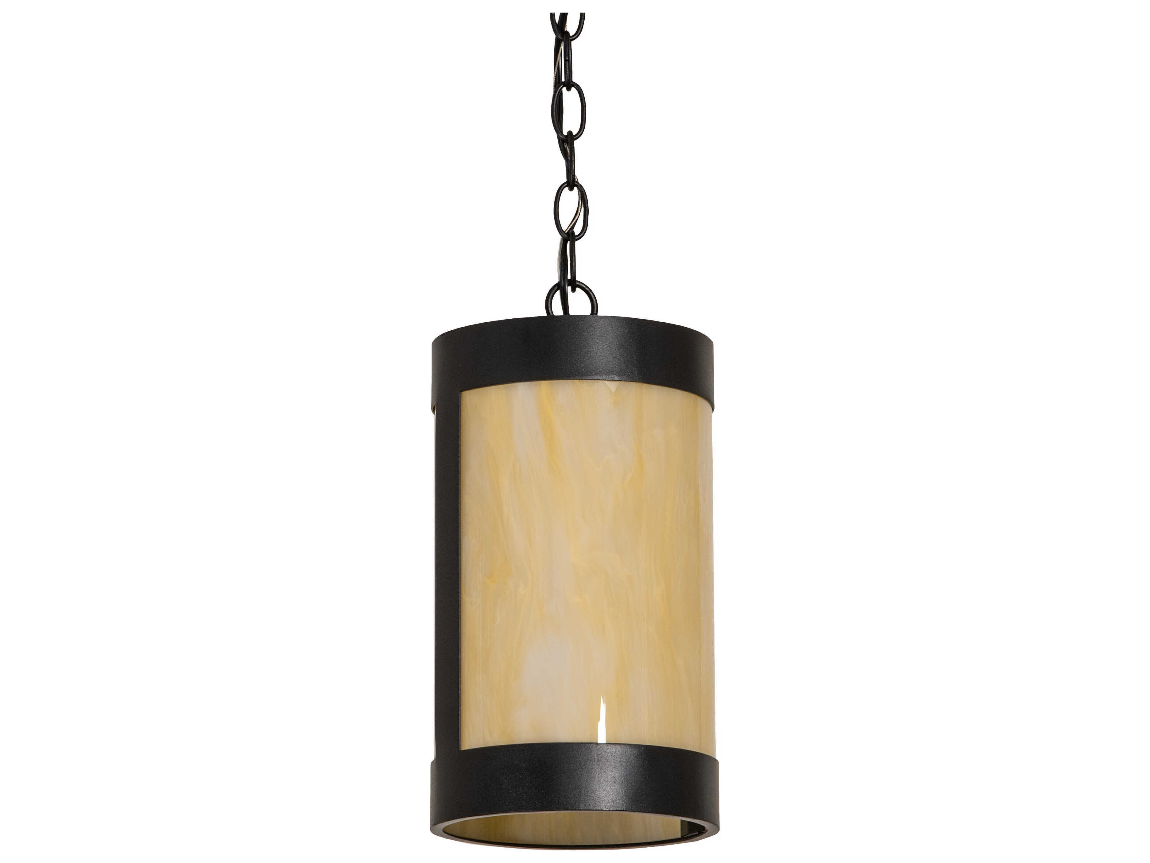 Meyda Cartier 1-Light Textured Black Cylinder Mini Pendant