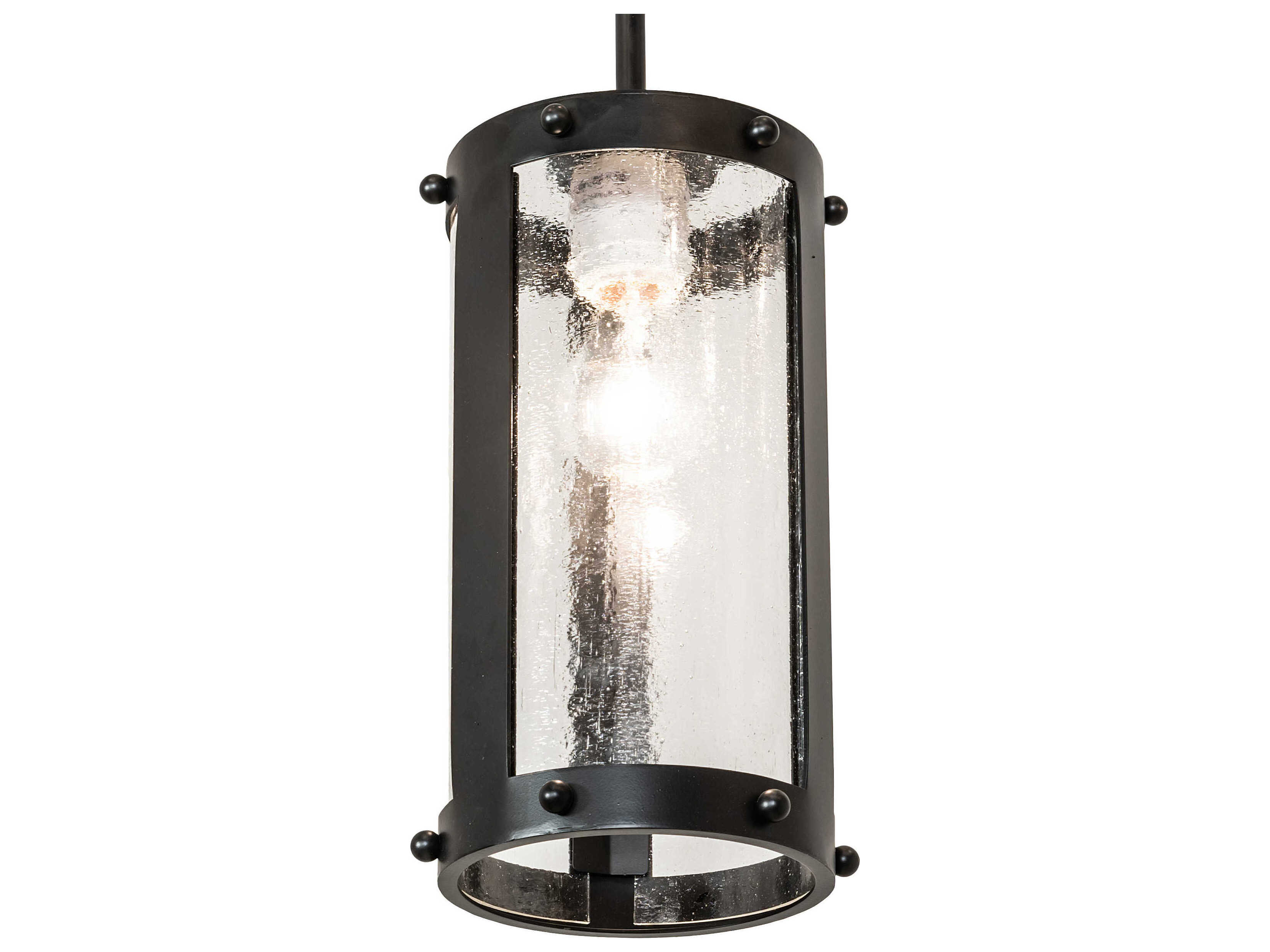 Meyda Cartier 9-Light Solar Black Cylinder Chandelier