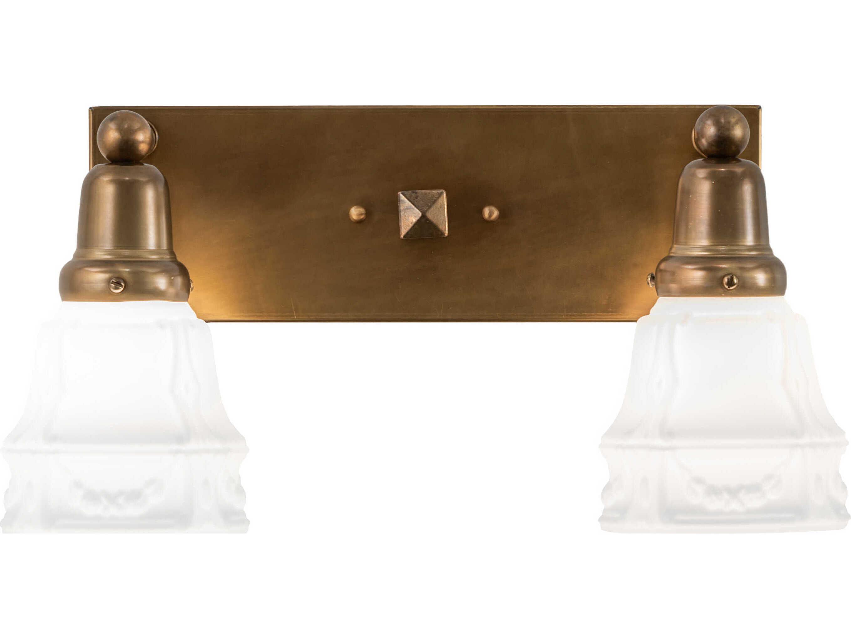 Meyda Revival Garland 2-Light Brass Tint Glass Vanity Light