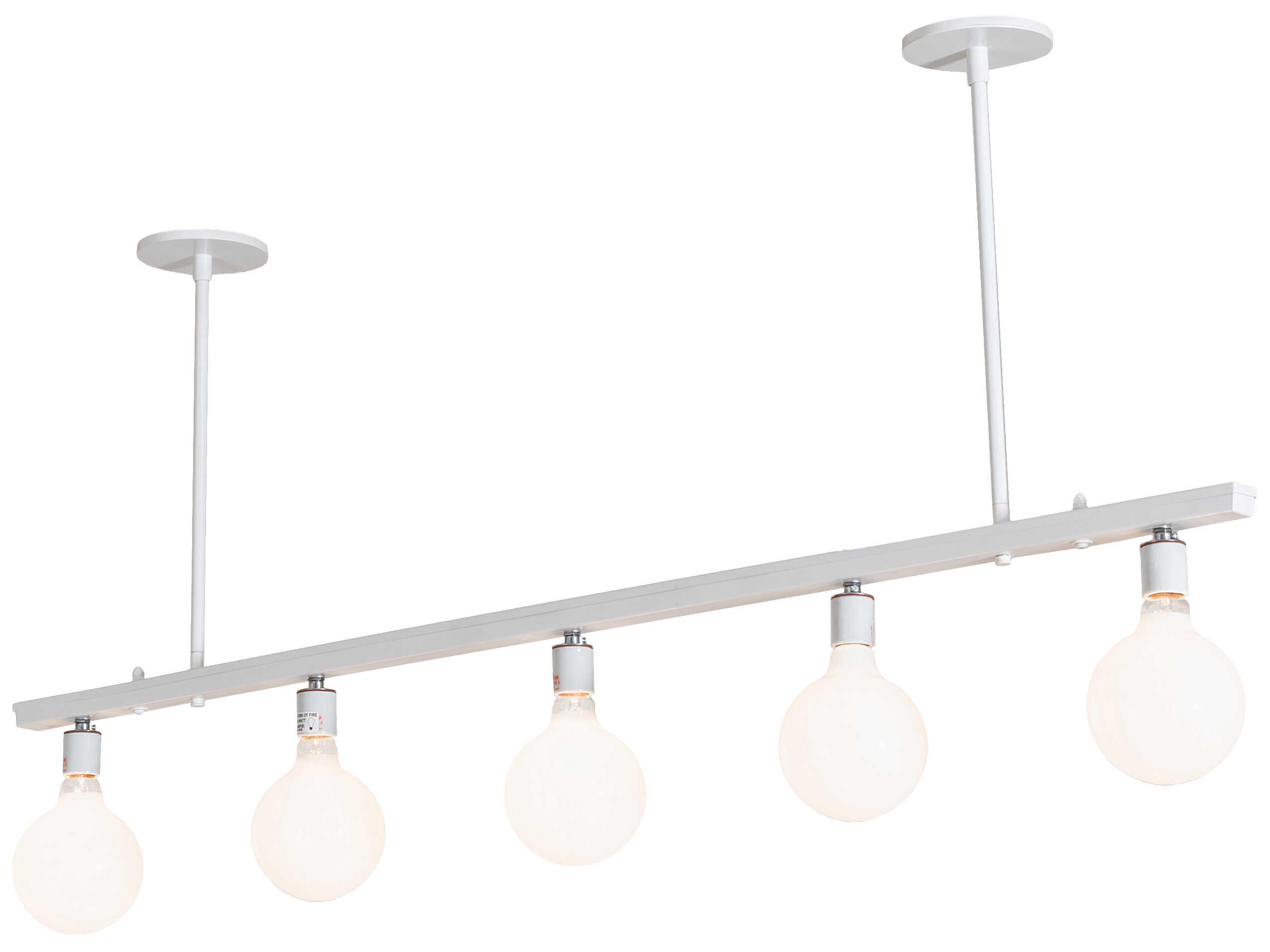 Meyda Alva 5-Light Gloss White Island Pendant