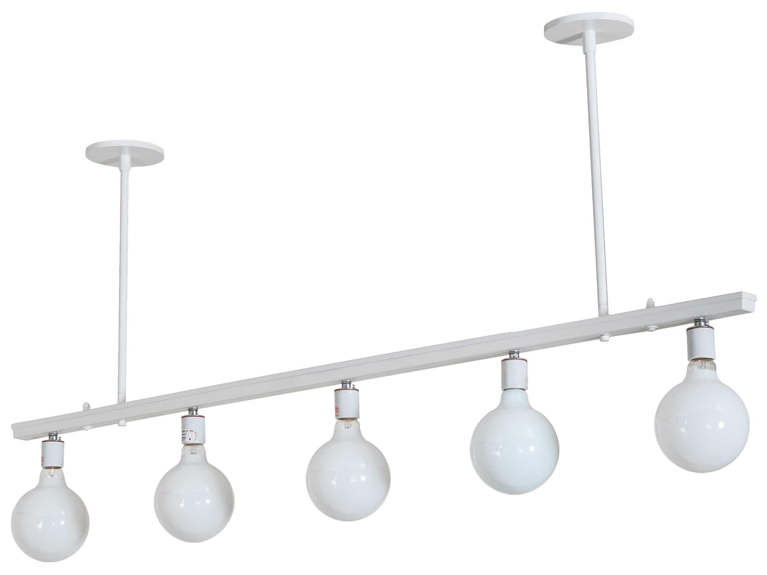 Meyda Alva 5-Light Gloss White Island Pendant