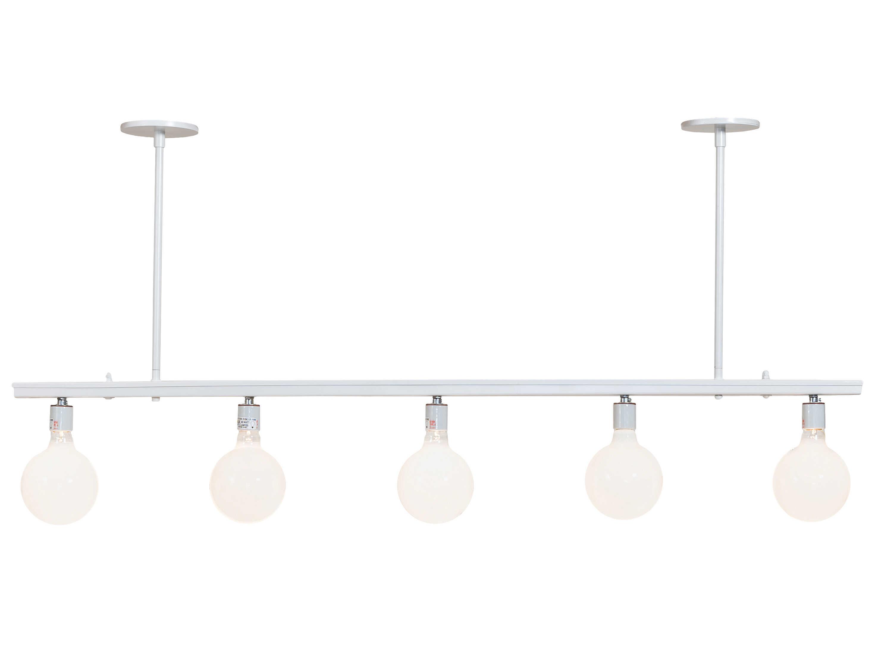 Meyda Alva 5-Light Gloss White Island Pendant