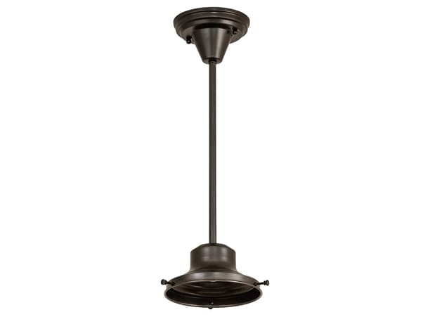 Meyda Revival Schoolhouse 1-Light Craftsman Brown Mini Pendant