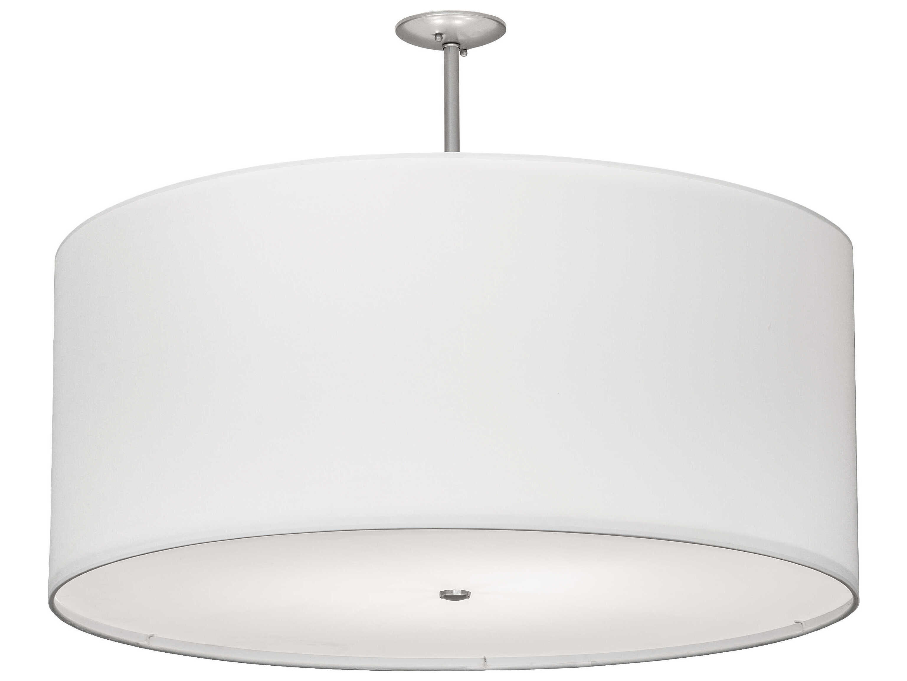 Meyda Cilindro 6-Light Brushed Nickel Drum Semi Flush Mount