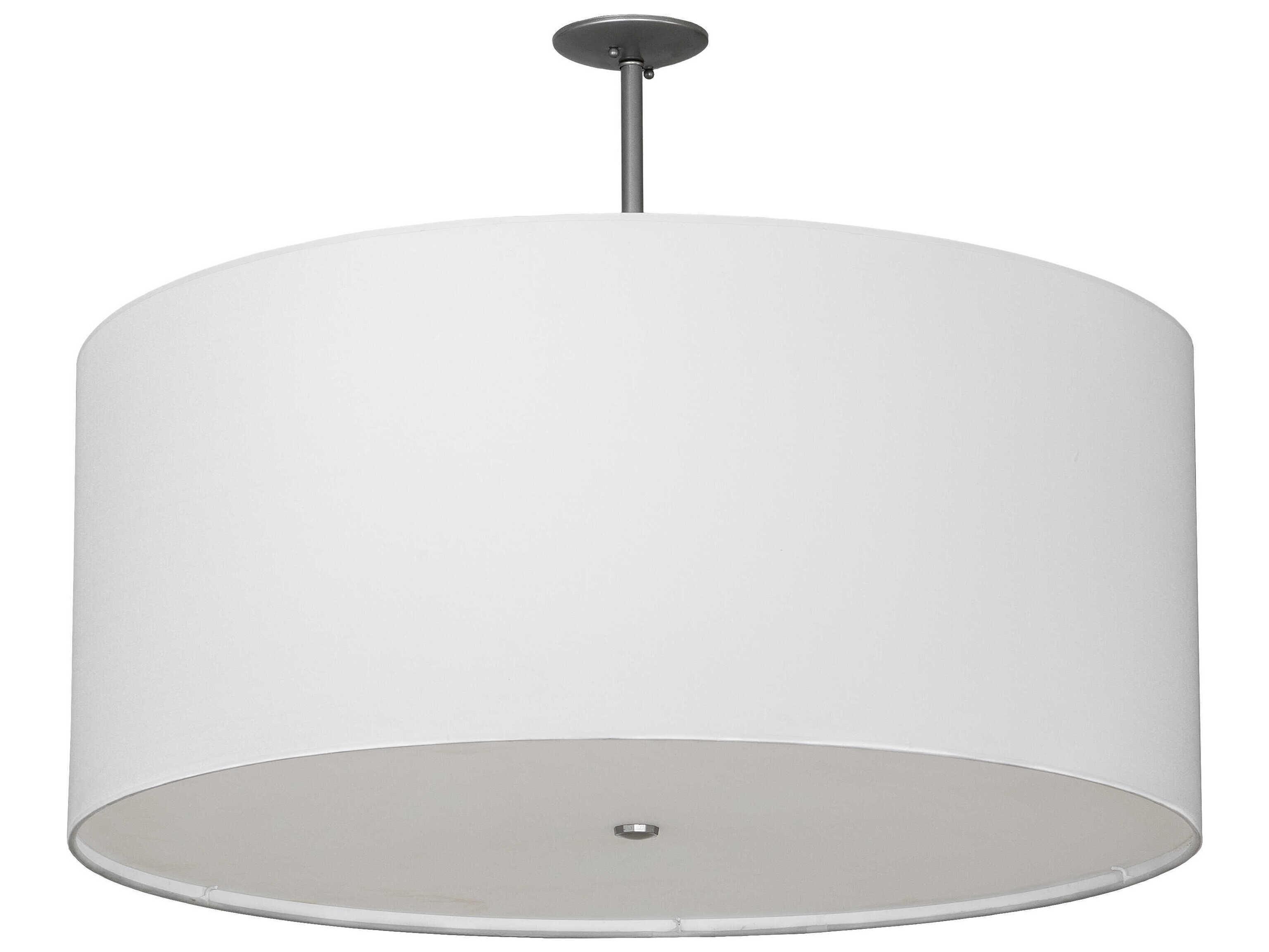 Meyda Cilindro 6-Light Brushed Nickel Drum Semi Flush Mount