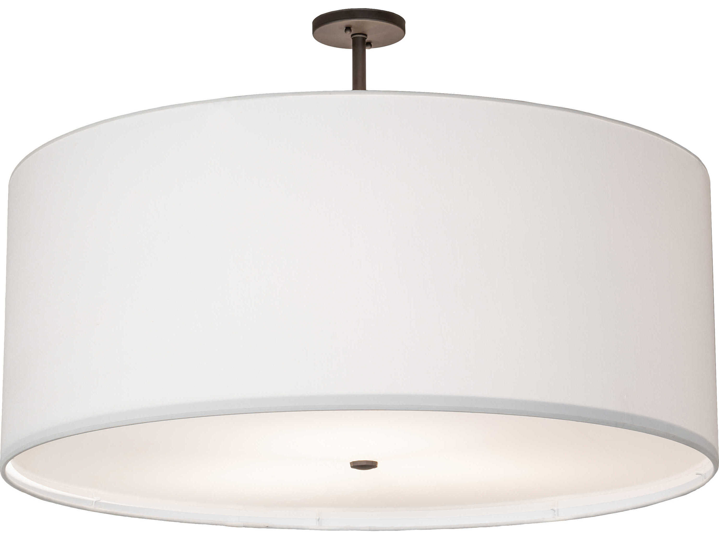 Meyda Cilindro 3-Light Oil Rubbed Bronze Drum Semi Flush Mount