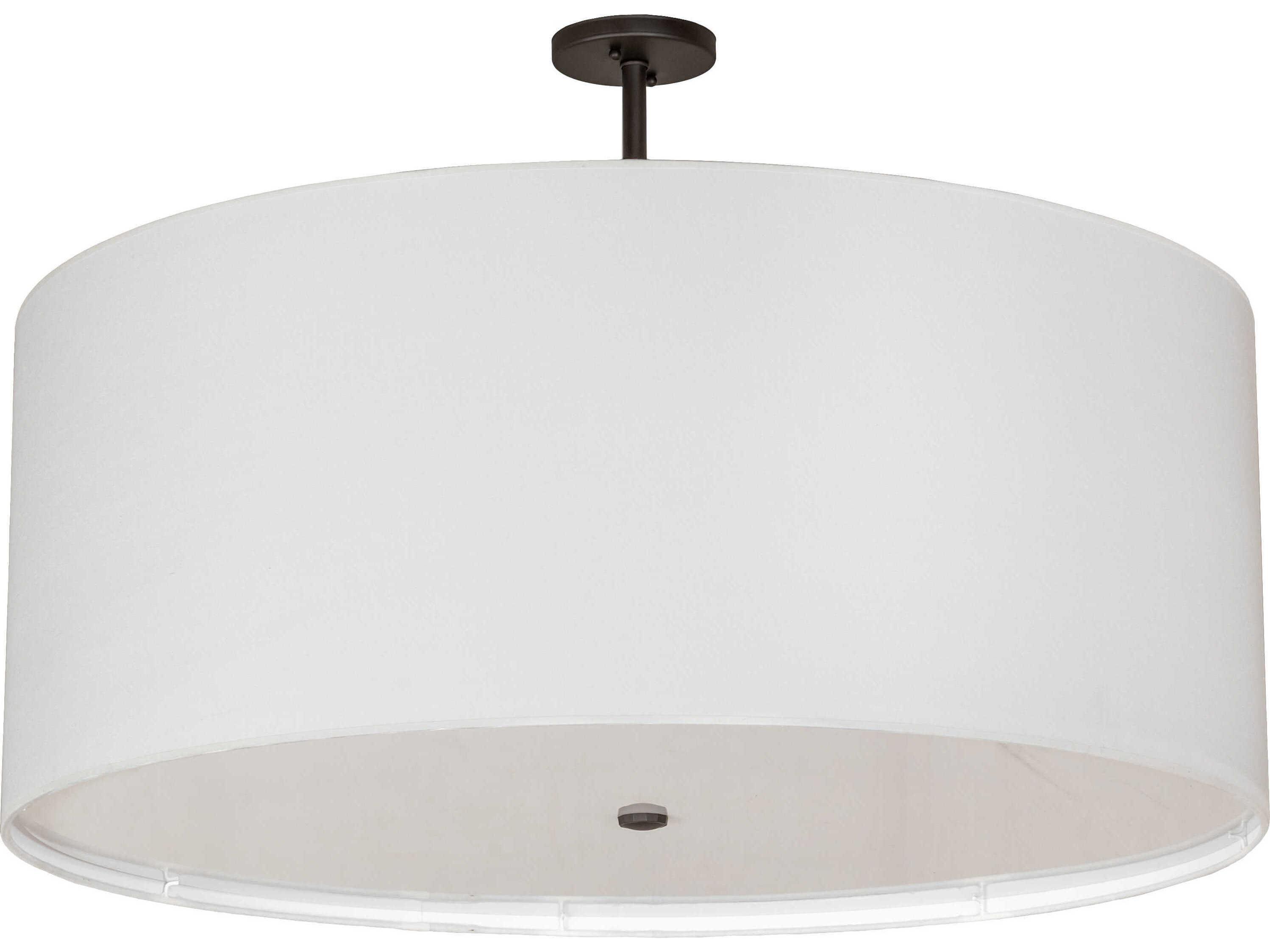 Meyda Cilindro 3-Light Oil Rubbed Bronze Drum Semi Flush Mount