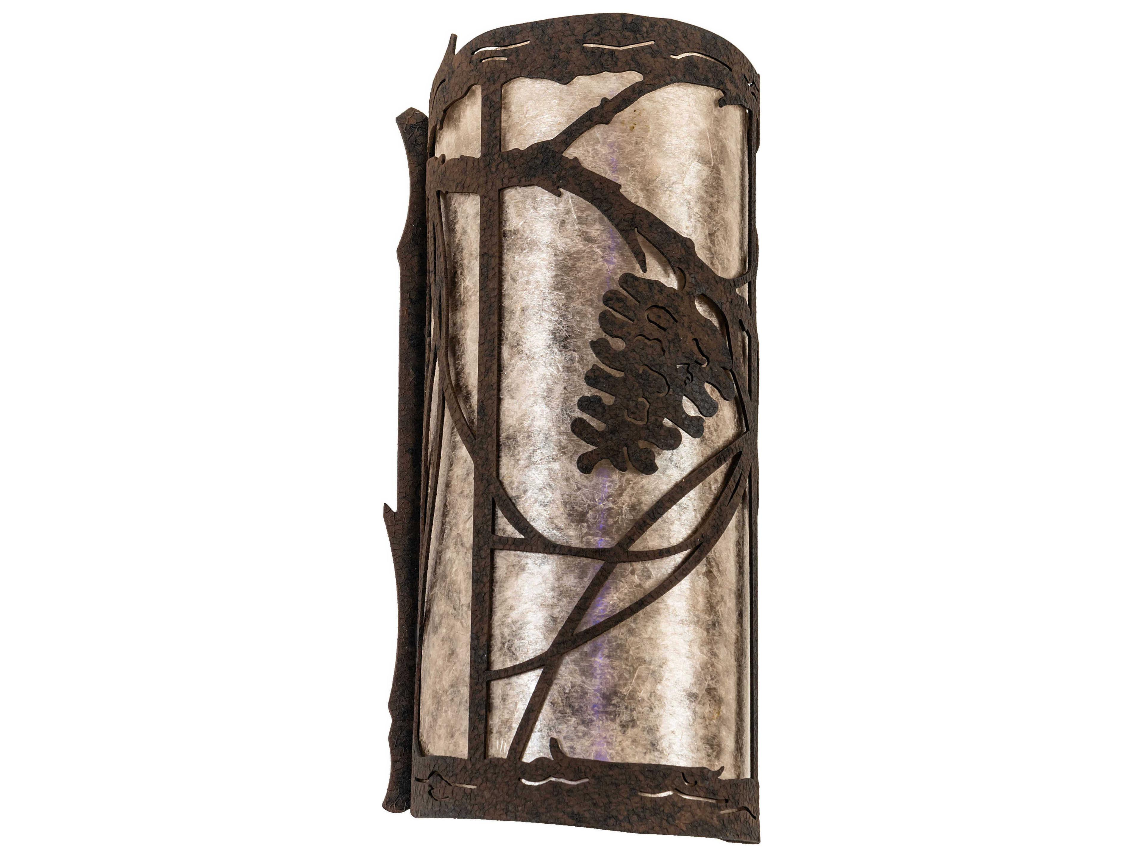 Meyda Whispering Pines 2-Light Distressed Chestnut Wall Sconce
