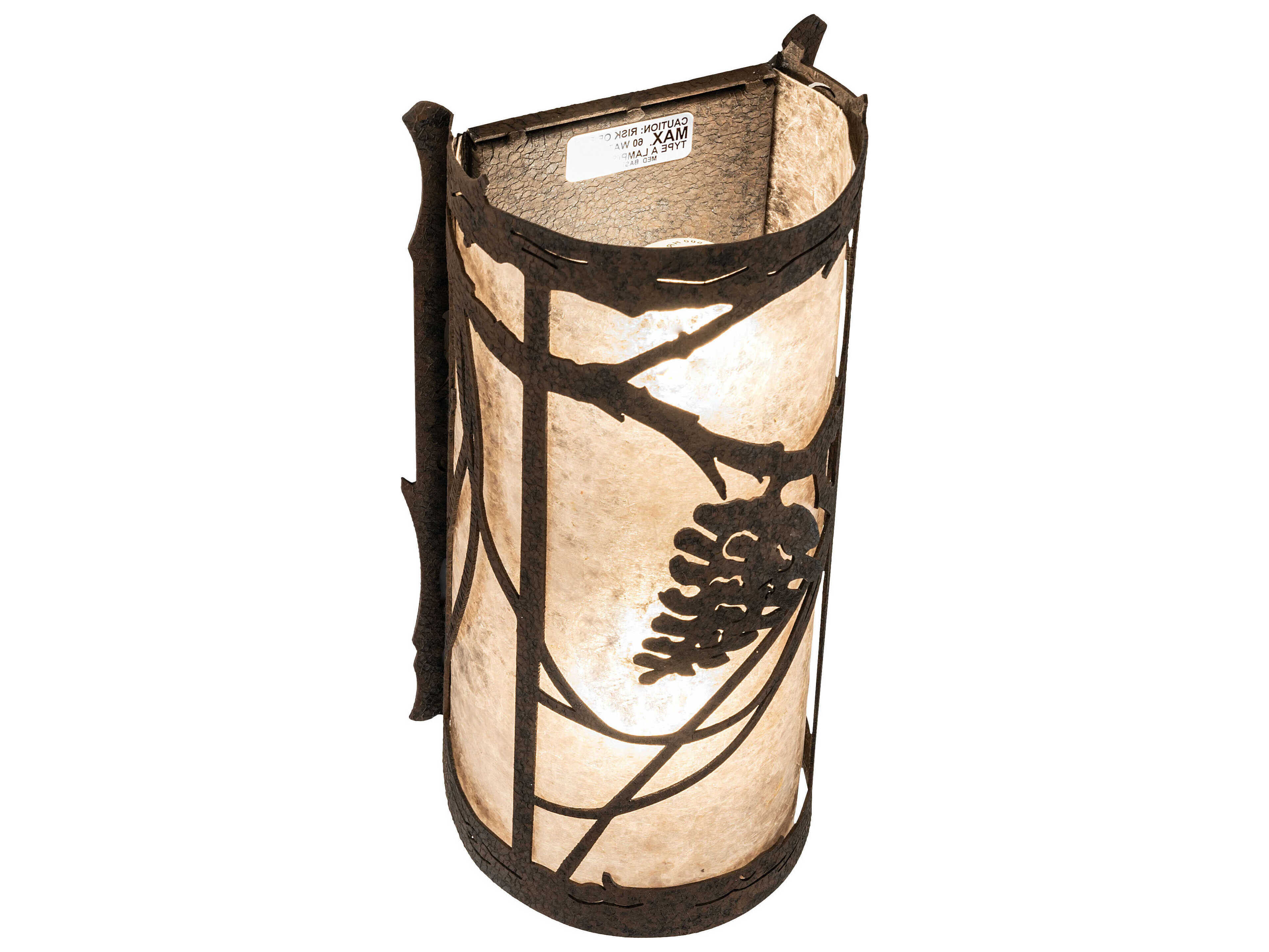 Meyda Whispering Pines 2-Light Distressed Chestnut Wall Sconce