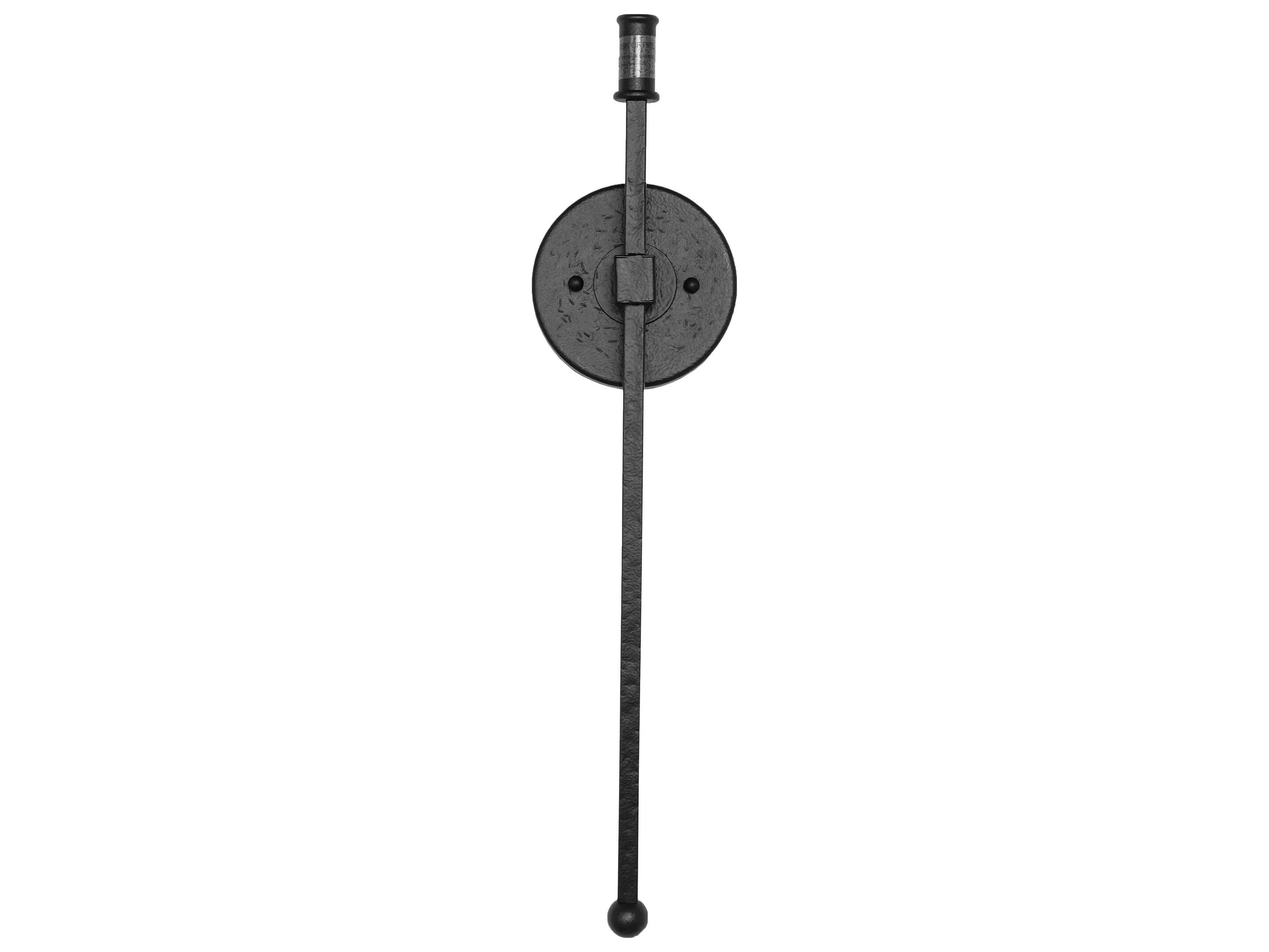 Meyda Verheven 1-Light Black Satin Wrought Iron Wall Sconce