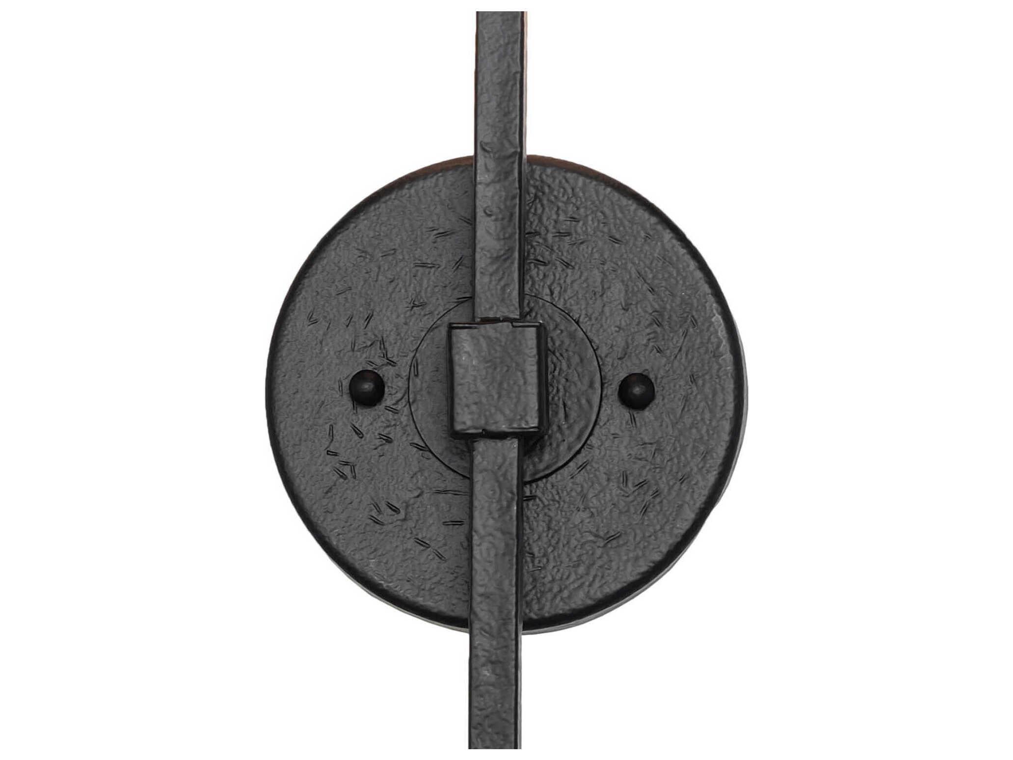 Meyda Verheven 1-Light Black Satin Wrought Iron Wall Sconce